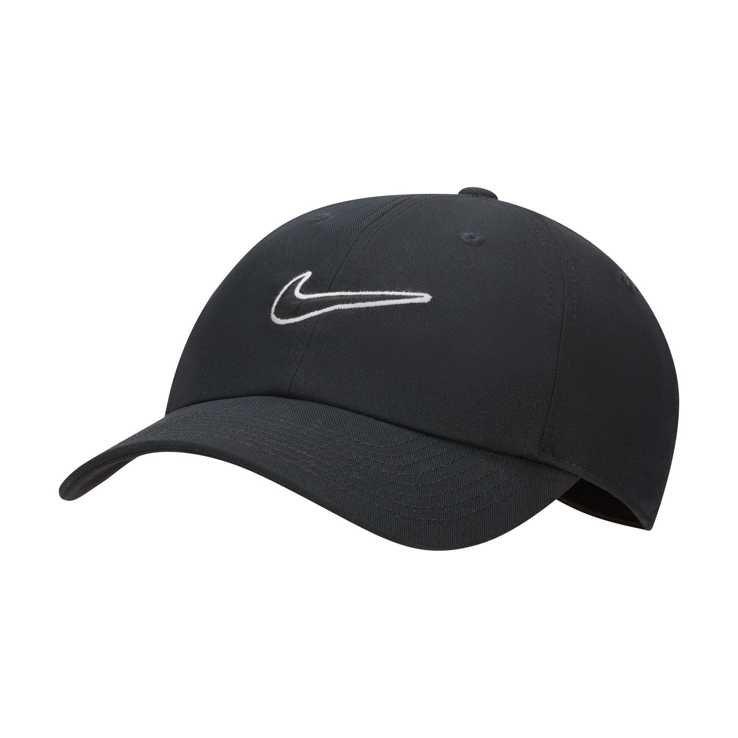 Nike Club Unstructured Swoosh Cap Black - Unisex - Kšiltovka Nike - Černé - FB5369-010 - Velikost: L/XL