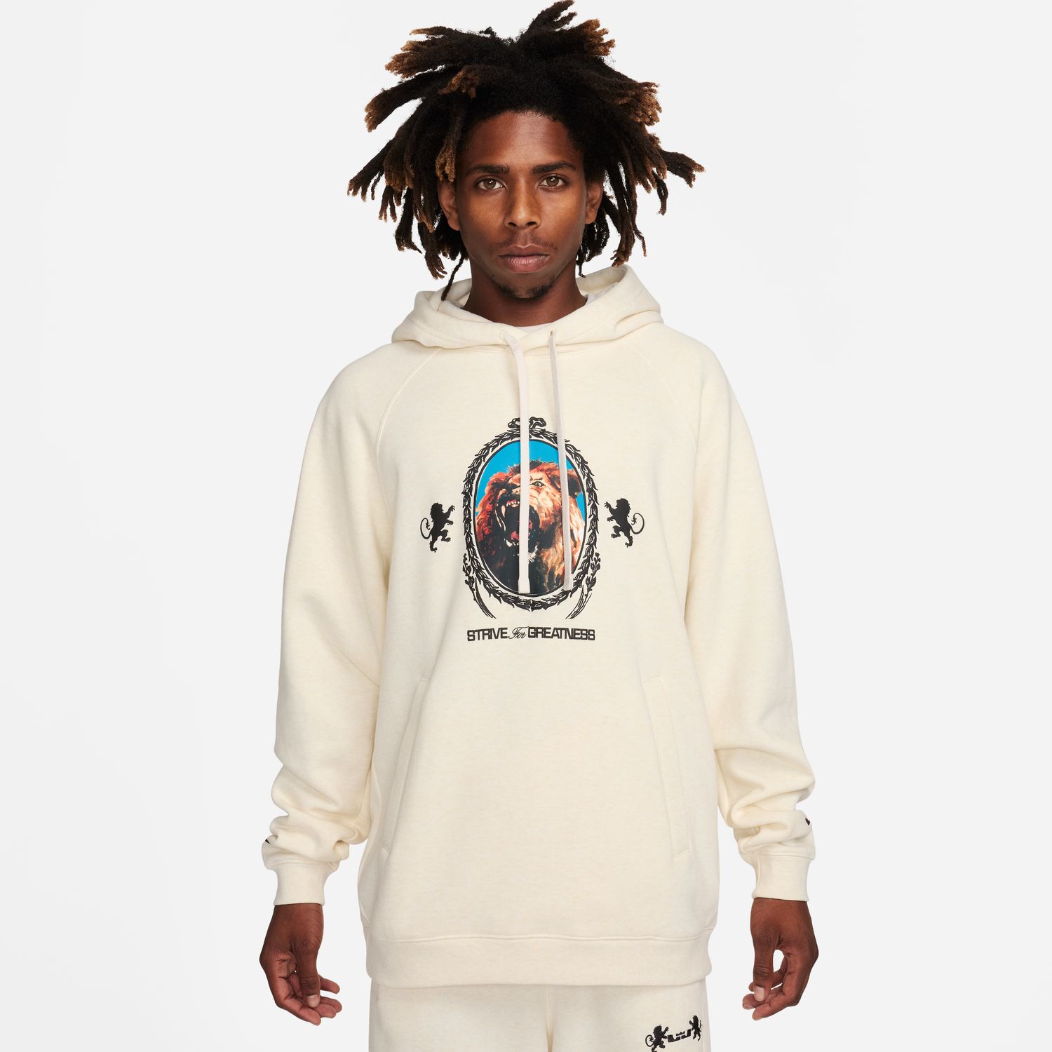 Levně Nike LeBron Fleece Pullover Hoodie Phantom - Pánské - Mikina Nike - Šedé - FB7123-027