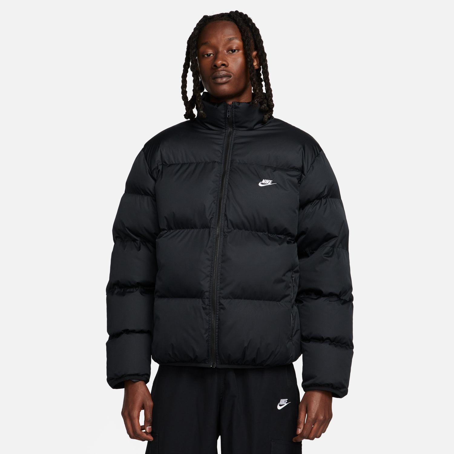 Nike Sportswear Club Puffer Jacket Black - Pánské - Bunda Nike - Černé - FB7368-010 - Velikost: 2XL