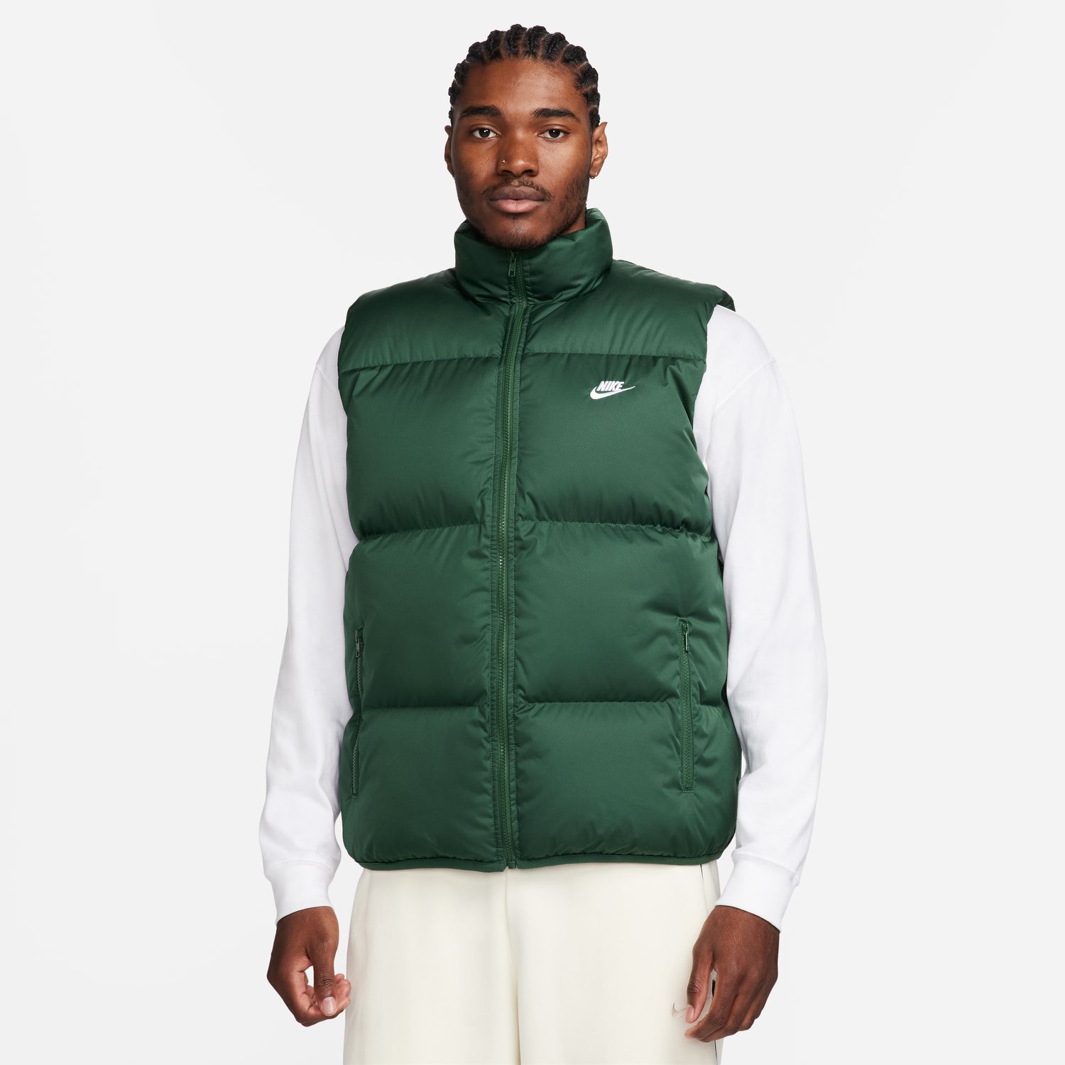 Nike Sportswear Club PrimaLoft® Puffer Vest Fir - Pánské - Vesta Nike - Zelené - FB7373-323 - Velikost: S