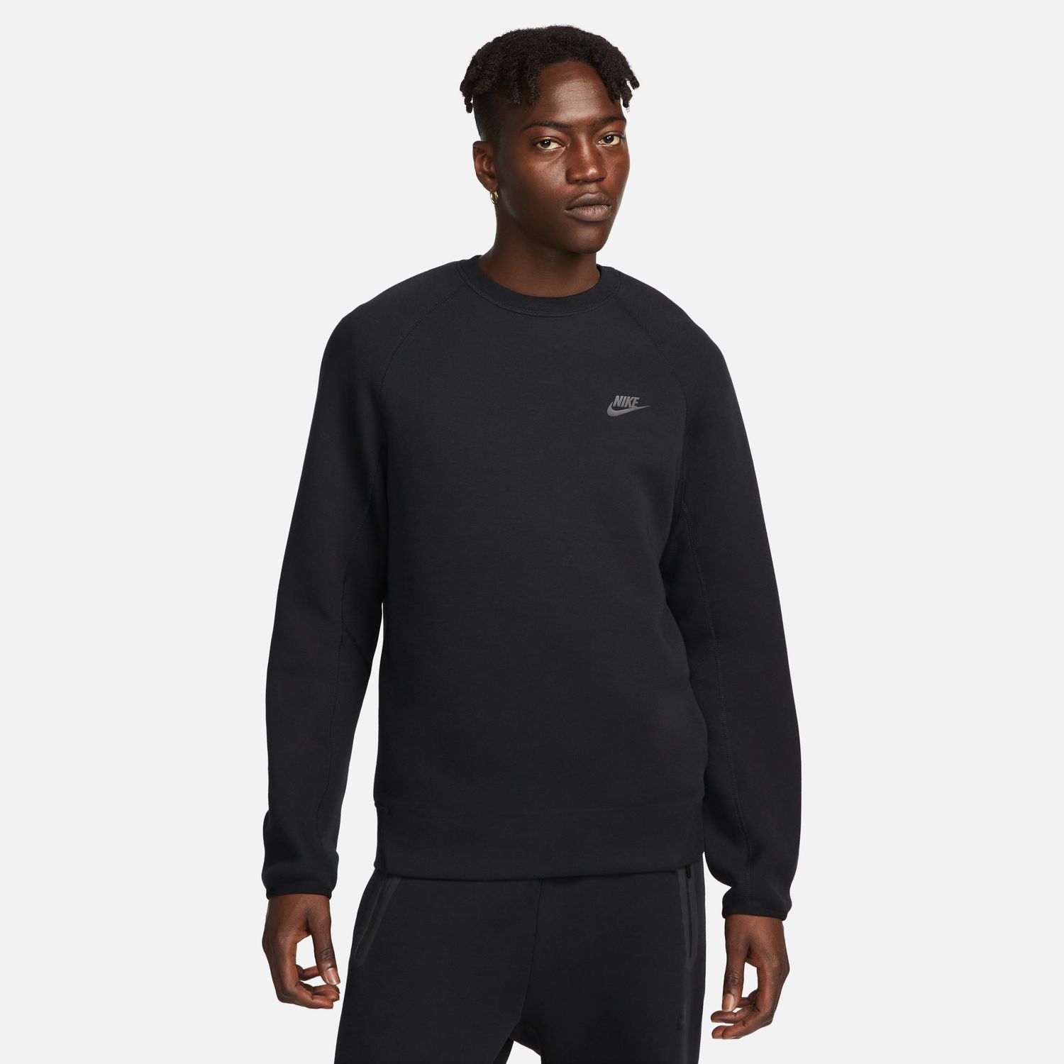 Nike Sportswear Tech Fleece Crewneck Black - Pánské - Mikina Nike - Černé - FB7916-010 - Velikost: 2XL