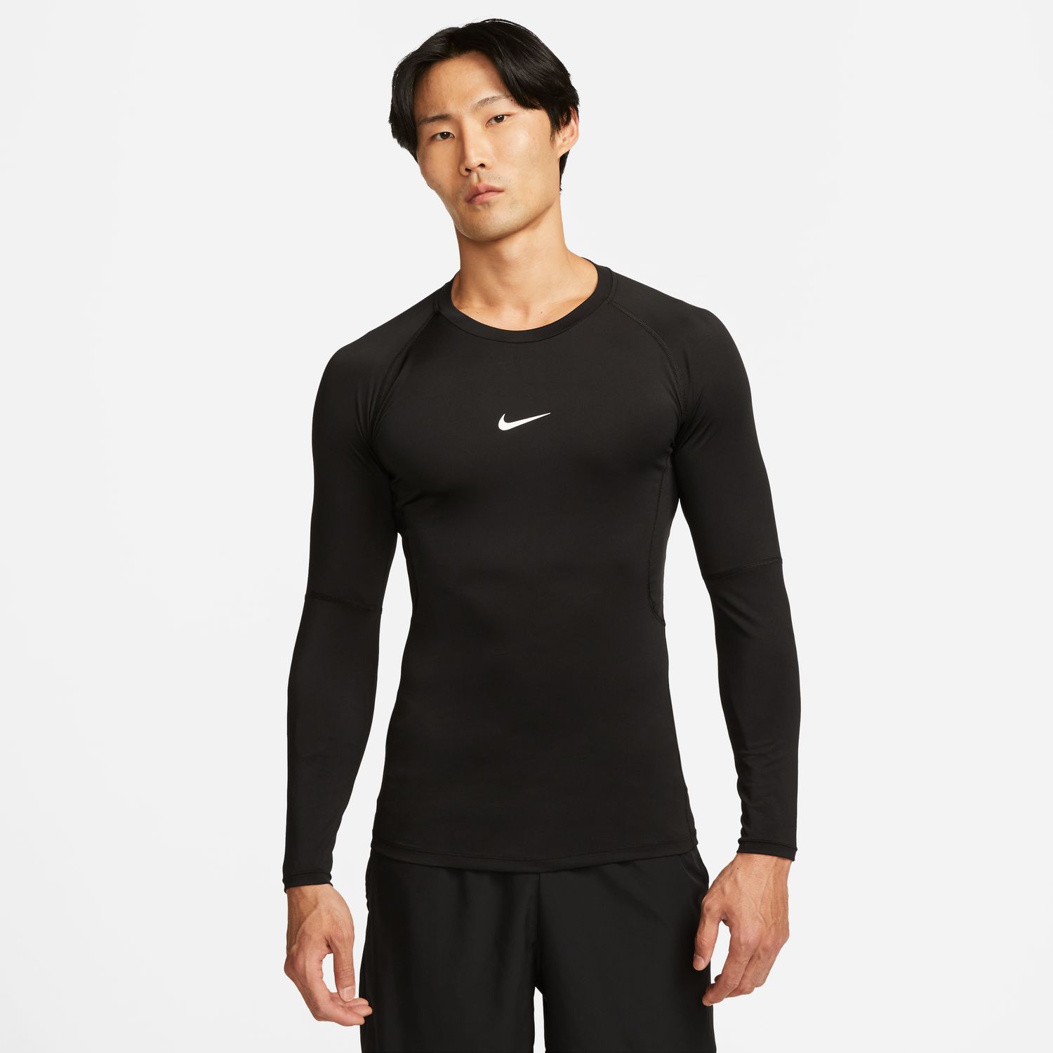 Nike Pro Dri-FIT Tight Long-Sleeve Fitness Top Black - Pánské - Triko Nike - Černé - FB7919-010 - Velikost: 2XL