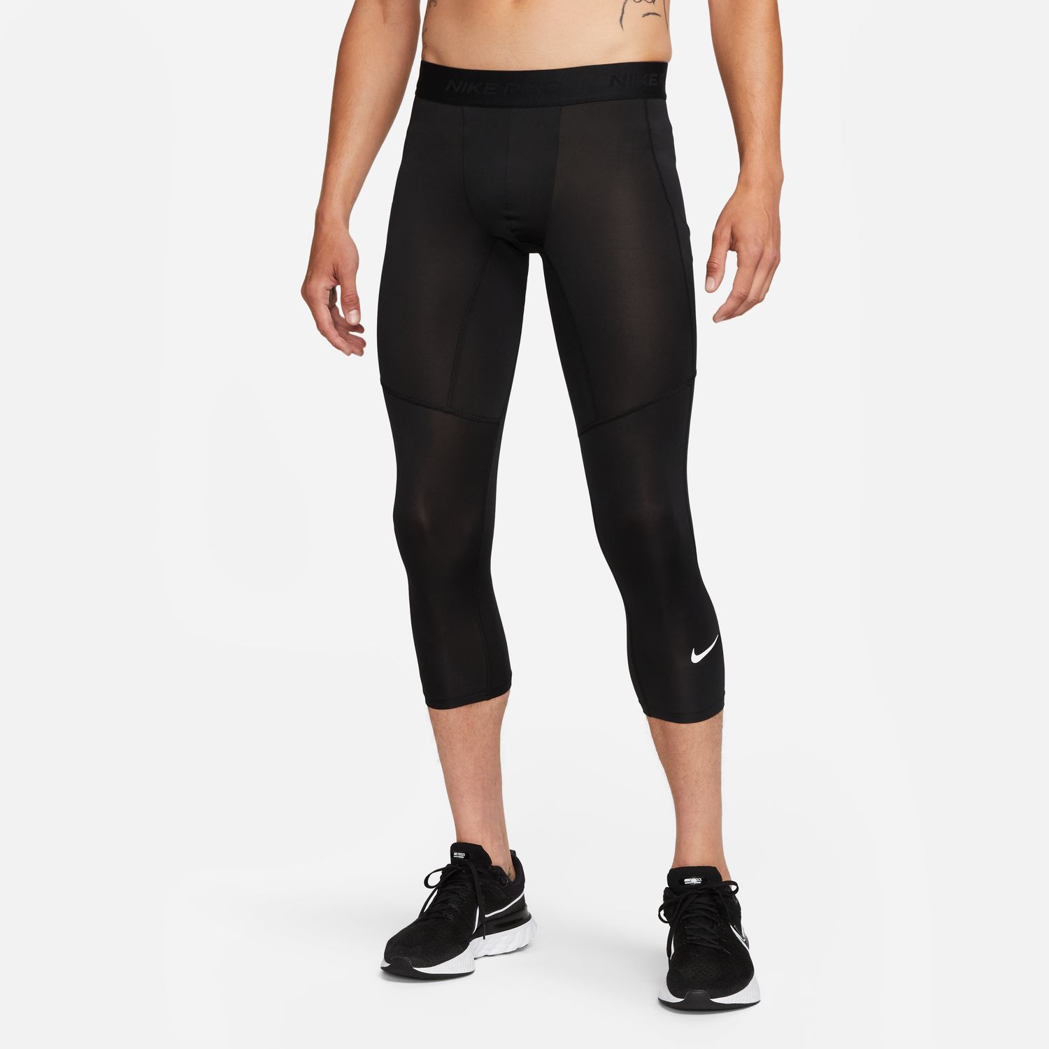 Nike Pro Dri-FIT 3/4-Length Fitness Tights - Pánské - Kalhoty Nike - Černé - FB7950-010 - Velikost: XL