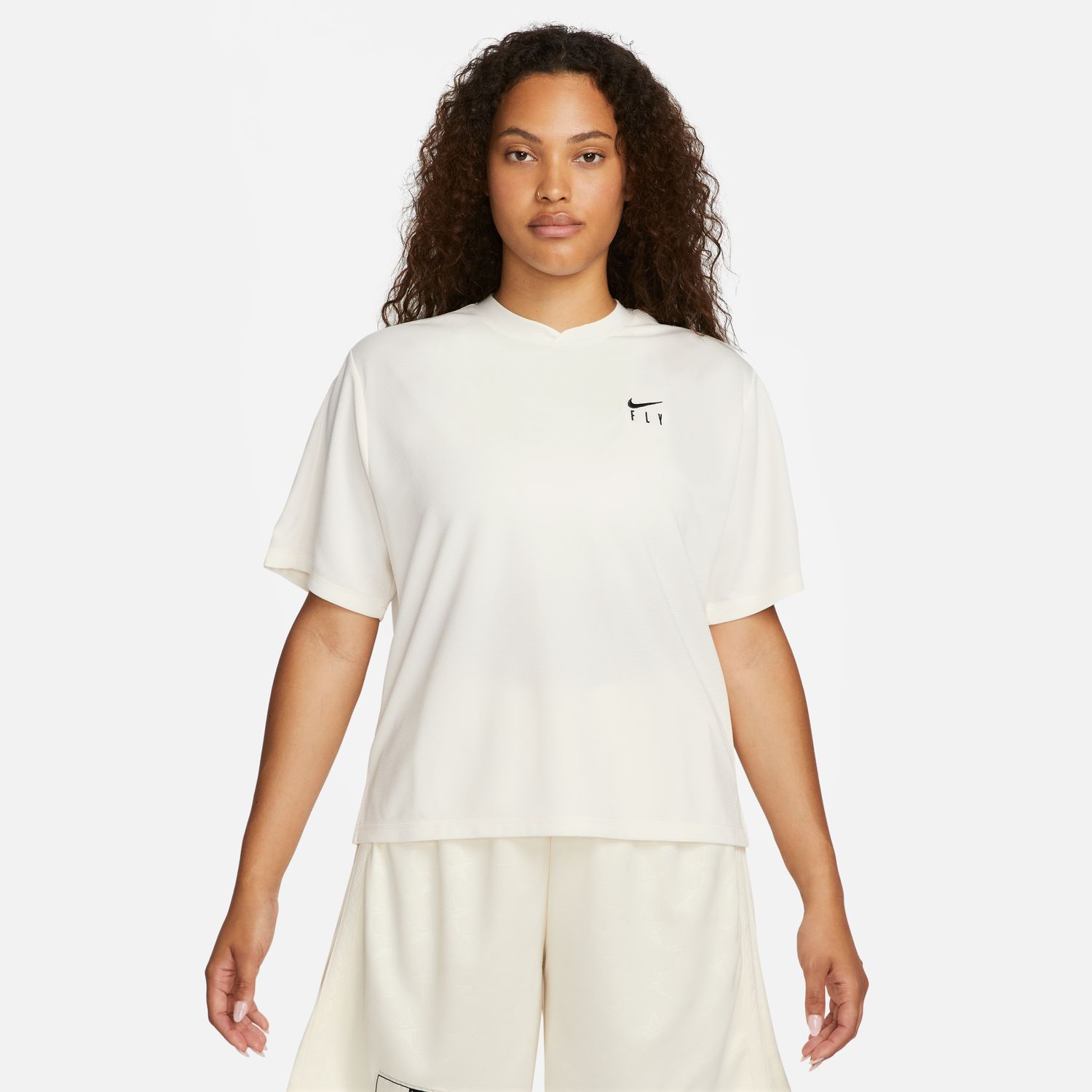 Nike Dri-FIT Warmup Wmns Top Pale Ivory - Dámské - Triko Nike - Bílé - FB7992-110