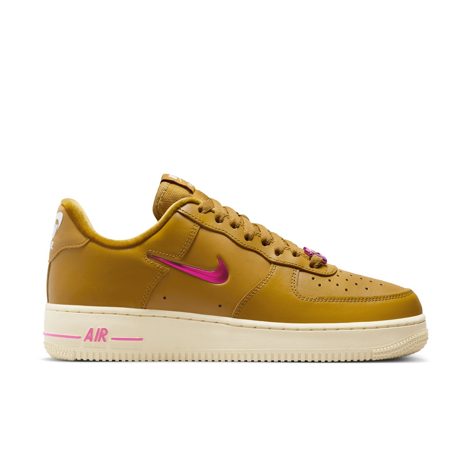 Nike Air Force 1 '07 "Just Do It Bronzine" Wmns - Dámské - Tenisky Nike - Žluté - FB8251-700 - Velikost: 36.5