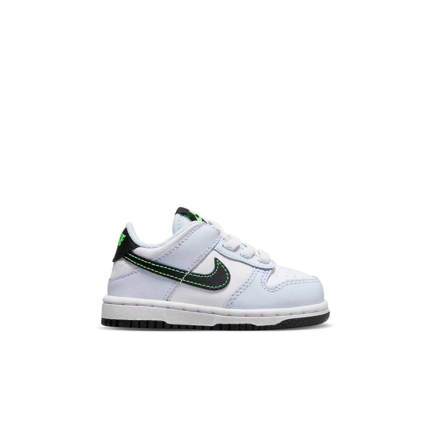 Nike Dunk Low "Grey Green Strike" (TD) - Dětské - Tenisky Nike - Bílé - FB9107-107 - Velikost: 18.5