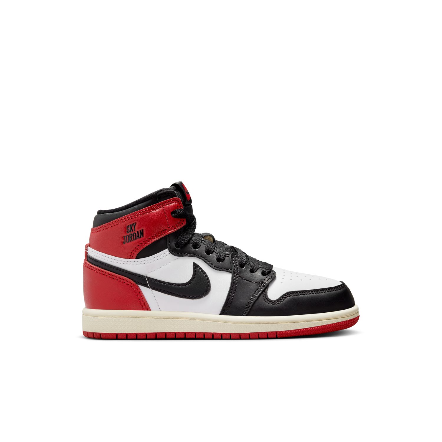 Air Jordan 1 Retro High OG "Black Toe" (PS) - Dětské - Tenisky Jordan - Bílé - FD1412-106 - Velikost: 28.5