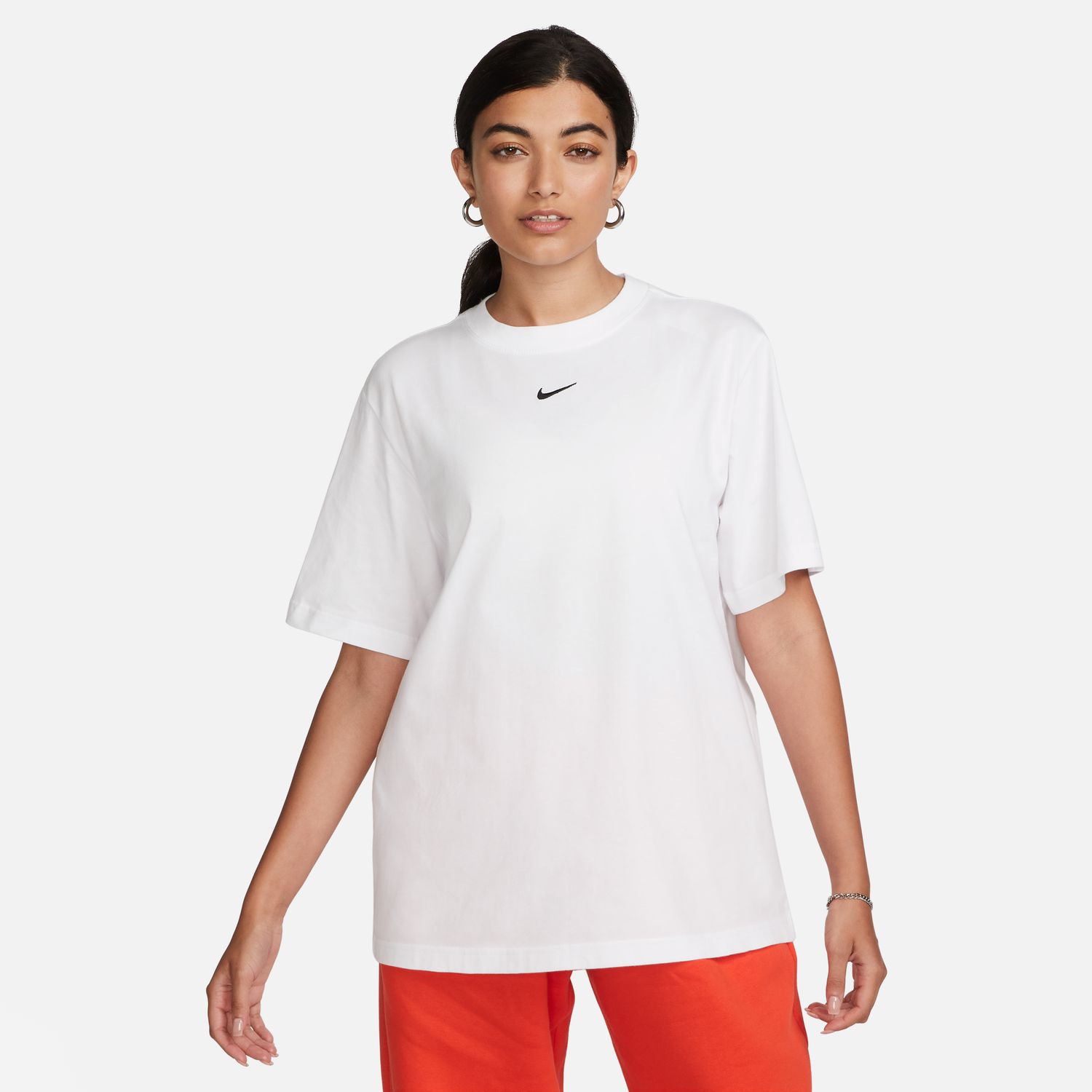 Nike Sportswear Essential Wmns Tee White - Dámské - Triko Nike - Bílé - FD4149-100 - Velikost: S