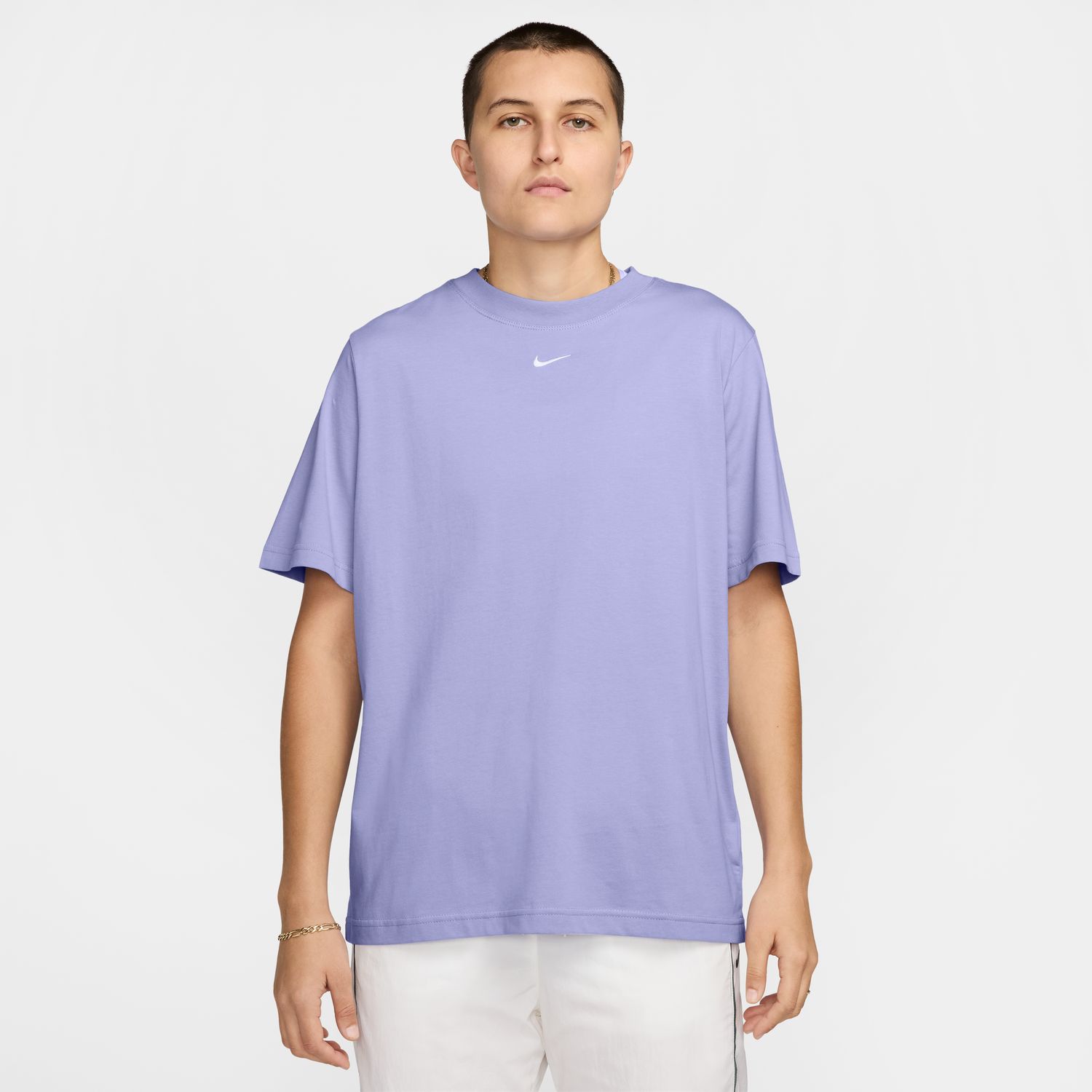 Levně Nike Sportswear Essential Wmns Tee Lilac Ice - Dámské - Triko Nike - Fialové - FD4149-533