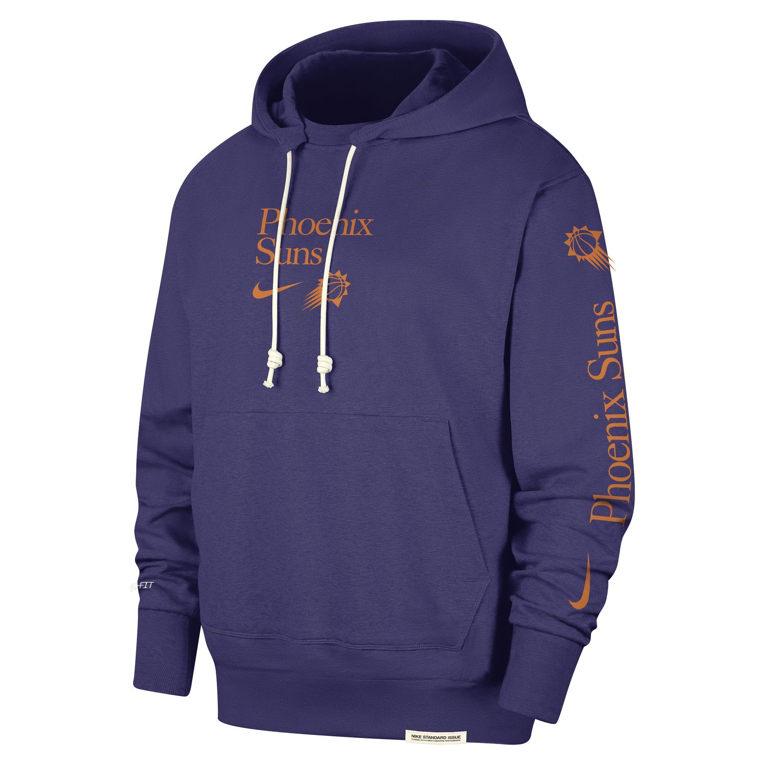 Nike NBA Dri-FIT Phoenix Suns Standard Issue Courtside Hoodie - Pánské - Mikina Nike - Fialové - FD8602-566 - Velikost: S
