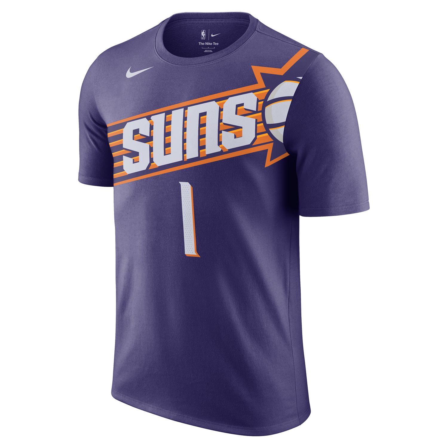 Nike NBA Phoenix Suns Devin Booker Tee - Pánské - Triko Nike - Fialové - FD9807-569 - Velikost: XL