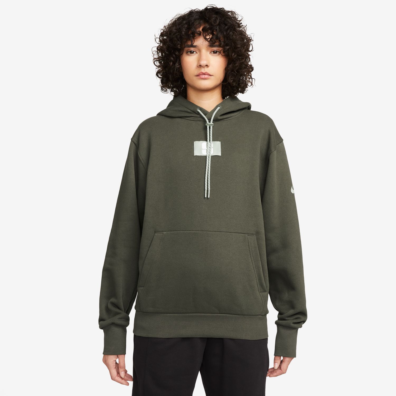 Nike Sabrina Wmns Hoodie Cargo Khaki - Dámské - Mikina Nike - Zelené - FJ4449-325 - Velikost: L