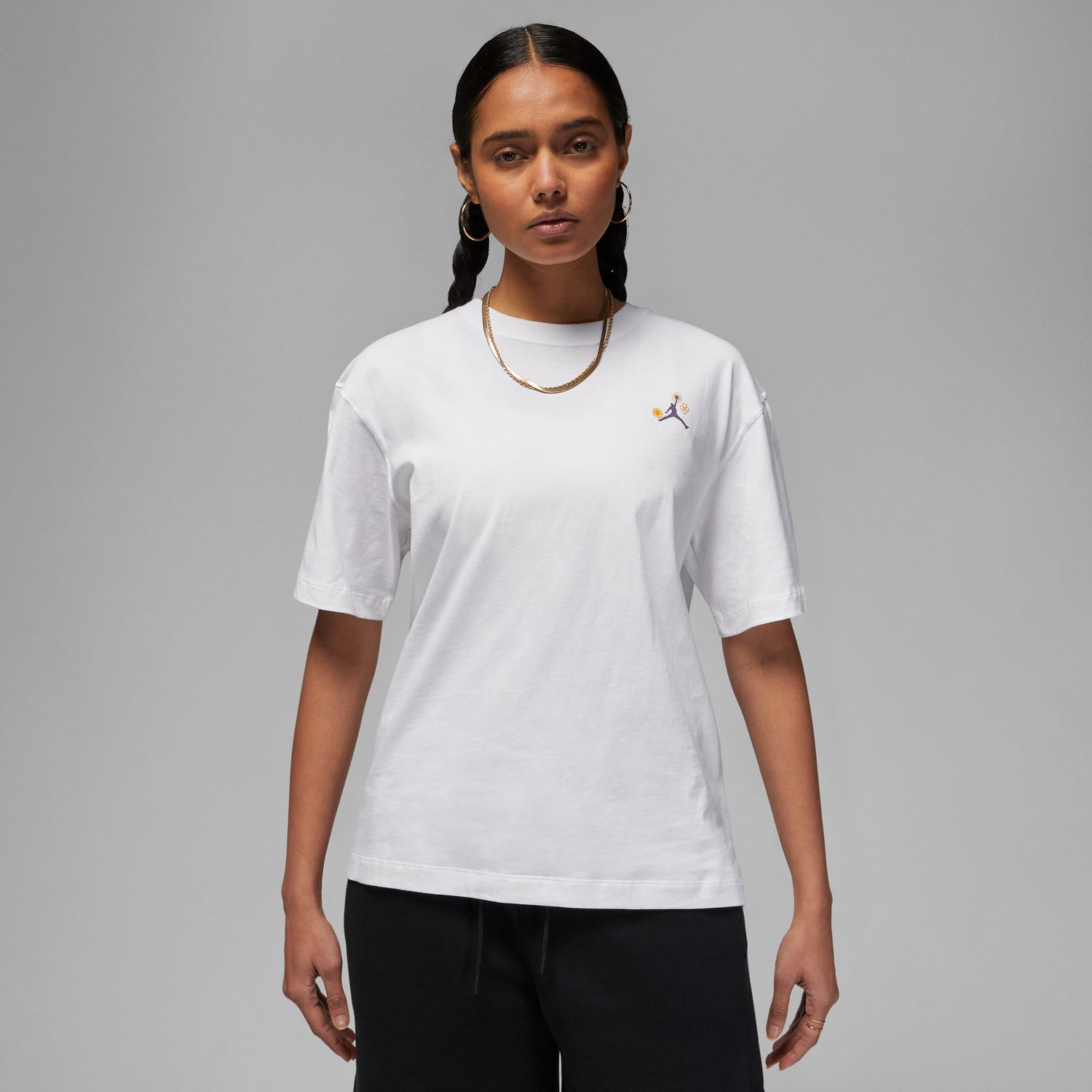 Jordan Wmns Graphic Tee White - Dámské - Triko Jordan - Bílé - FJ5641-100 - Velikost: S