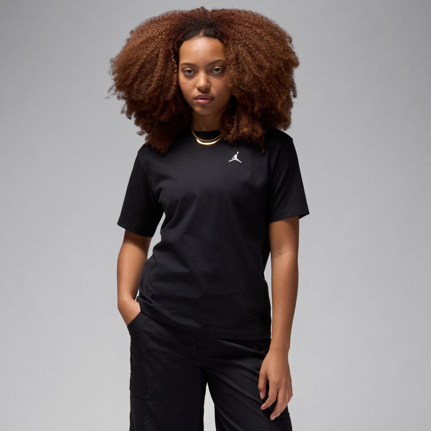 Jordan Essentials Wmns Tee Black/White - Dámské - Triko Jordan - Černé - FN4500-011 - Velikost: XS