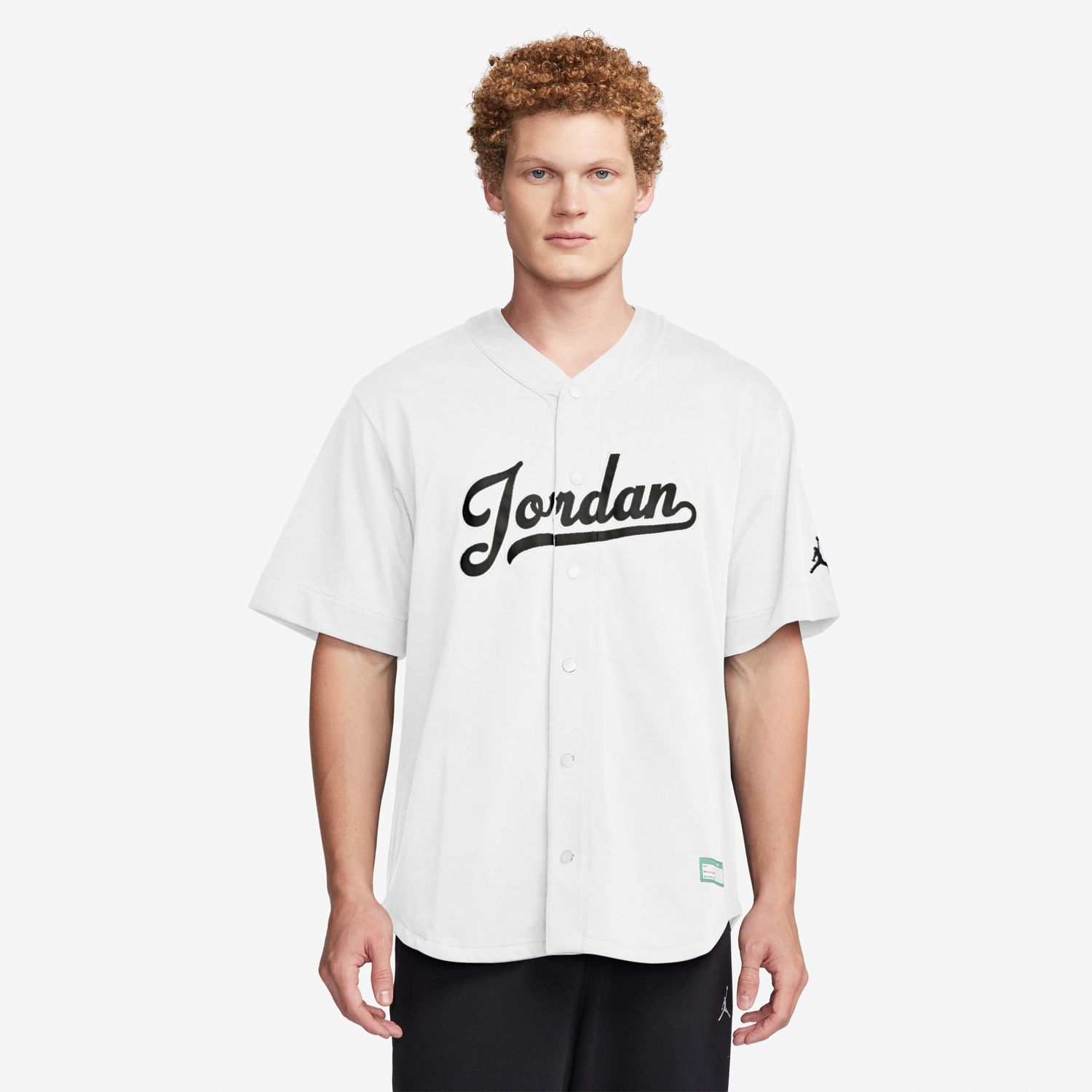 Jordan Flight MVP Baseball Shirt White - Pánské - Triko Jordan - Bílé - FN4663-100