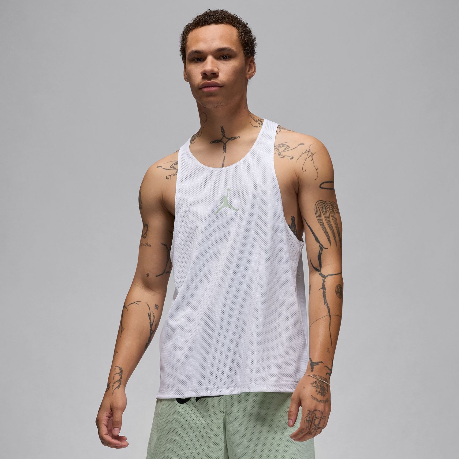 Jordan Flight MVP Reversible Jersey White/Seafoam - Pánské - Dres Jordan - Bílé - FN4665-100