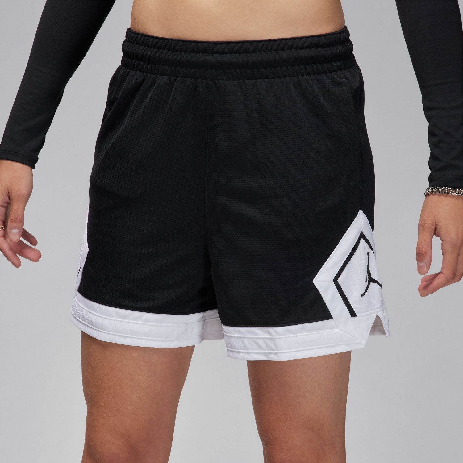Jordan Sport Wmns Diamond 4" Shorts Black - Dámské - Kraťasy Jordan - Černé - FN5134-010 - Velikost: L