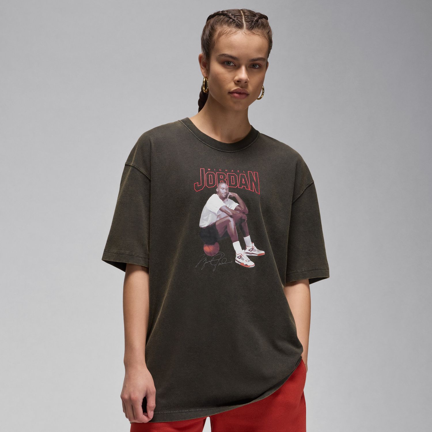 Levně Jordan Wmns Oversized Graphic Tee Black - Dámské - Triko Jordan - Černé - FN5703-010