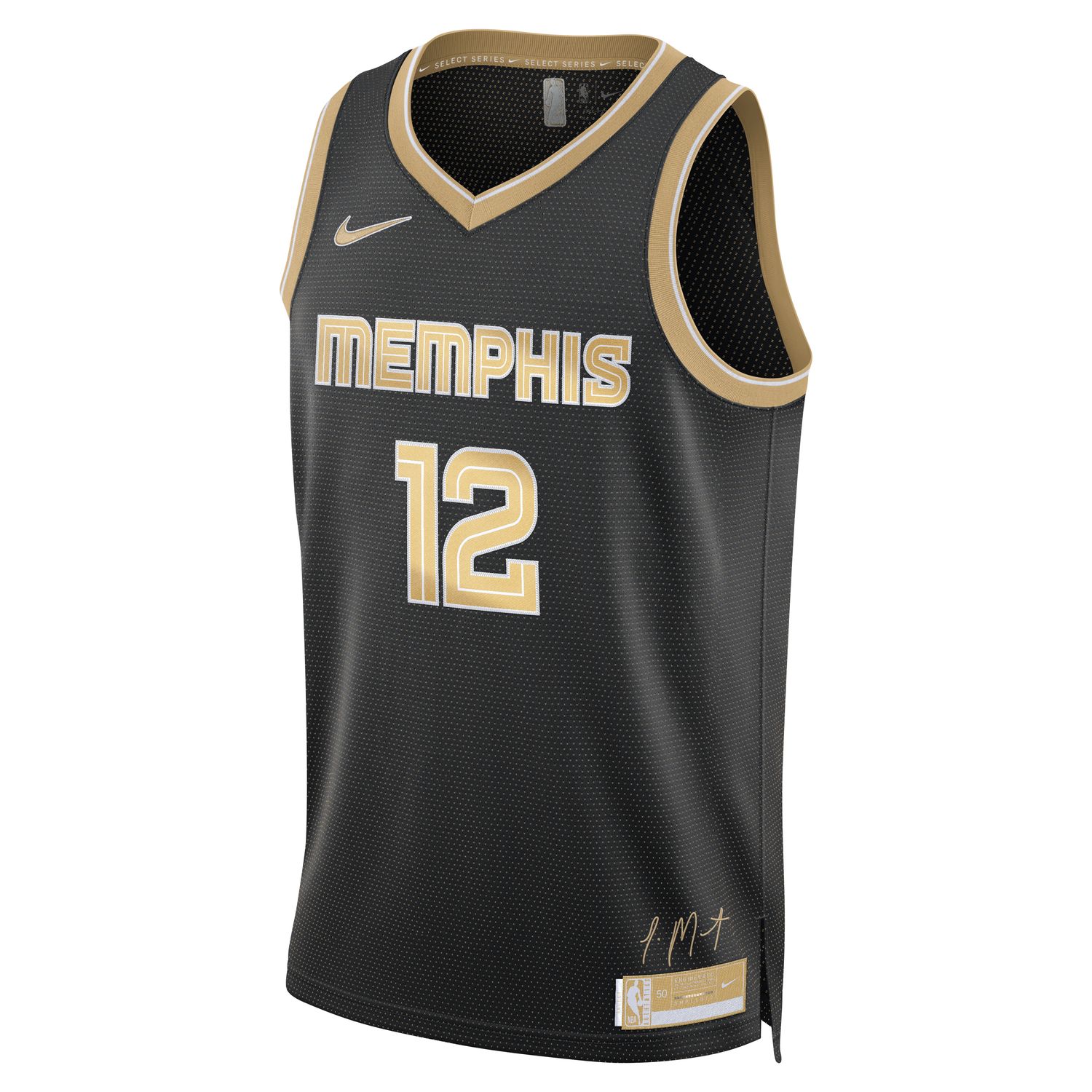 Nike Dri-FIT Ja Morant Memphis Grizzlies 2024 Select Series Swingman Jersey - Pánské - Dres Nike - Černé - FN5915-053 - Velikost: 2XL