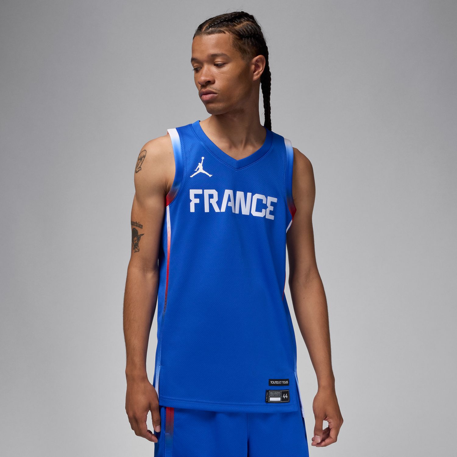 Jordan France Limited Road Basketball Jersey - Pánské - Dres Jordan - Modré - FQ0375-405 - Velikost: 2XL