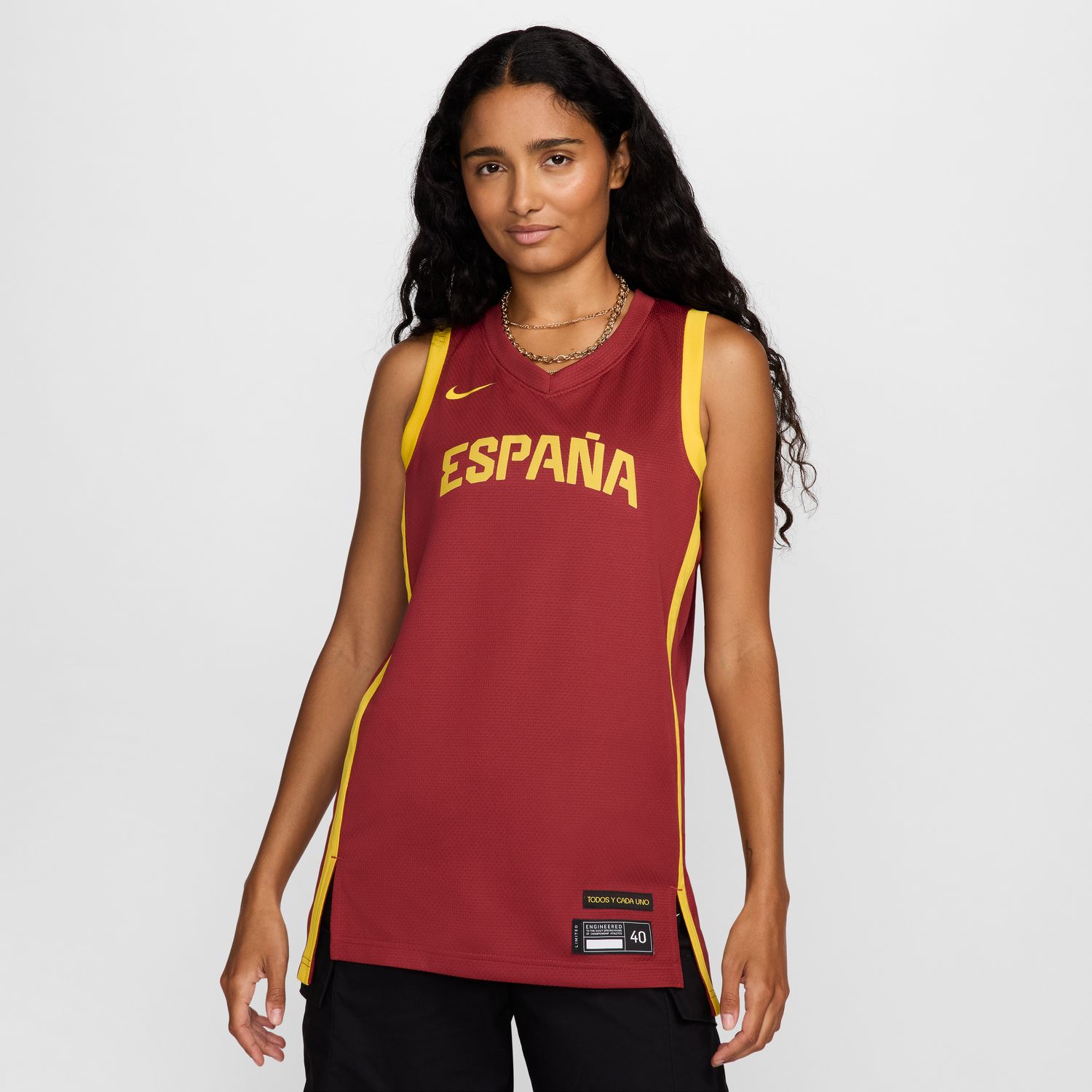 Nike Spain Wmns Limited Basketball Jersey - Dámské - Dres Nike - Červené - FQ0457-698 - Velikost: L