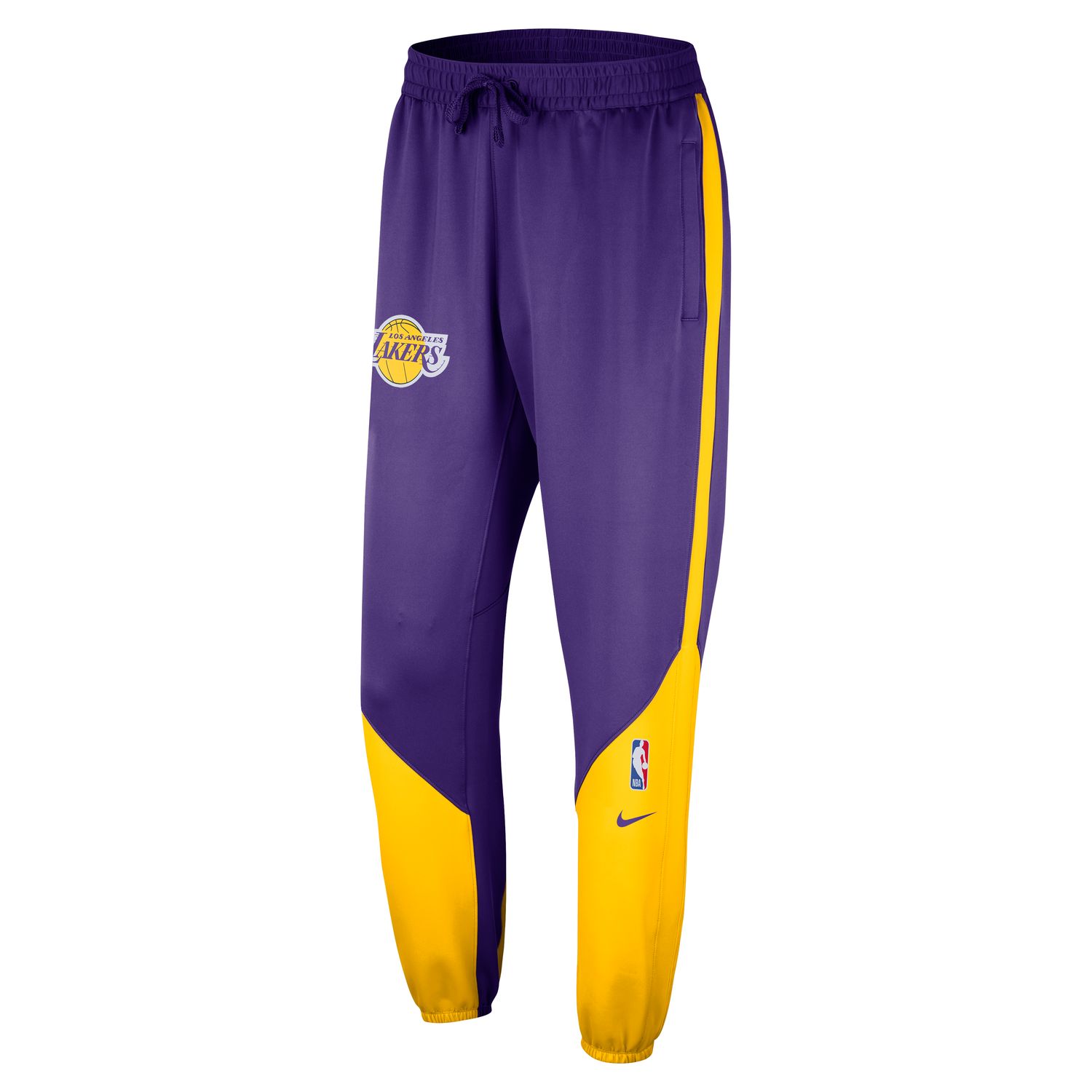 Nike Dri-FIT NBA Los Angeles Lakers Showtime Pants Purple - Pánské - Kalhoty Nike - Fialové - FQ3236-504 - Velikost: S