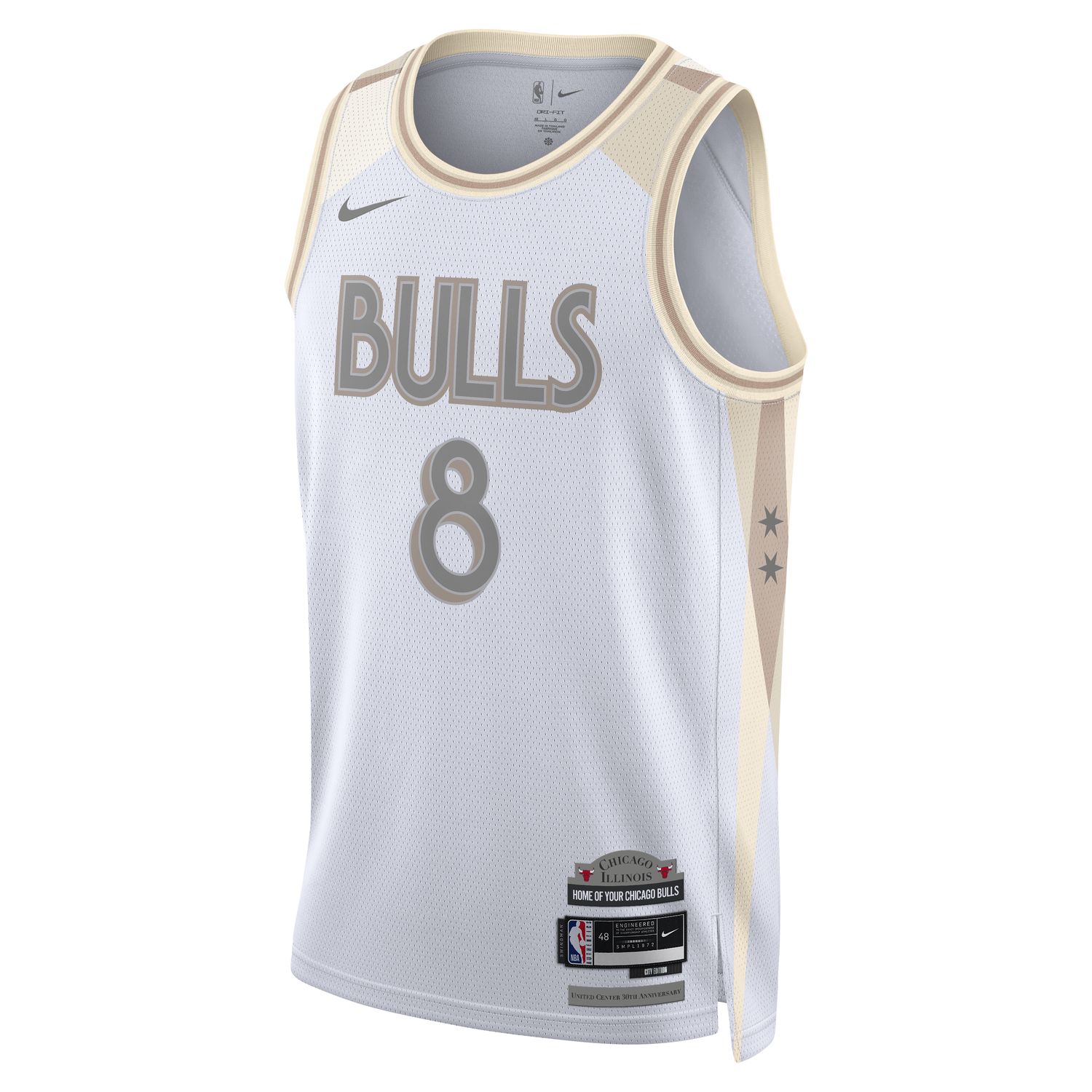 Nike Dri-FIT NBA Zach LaVine Chicago Bulls 2024/25 City Edition Swingman Jersey - Pánské - Dres Nike - Bílé - FQ4337-100 - Velikost: 2XL