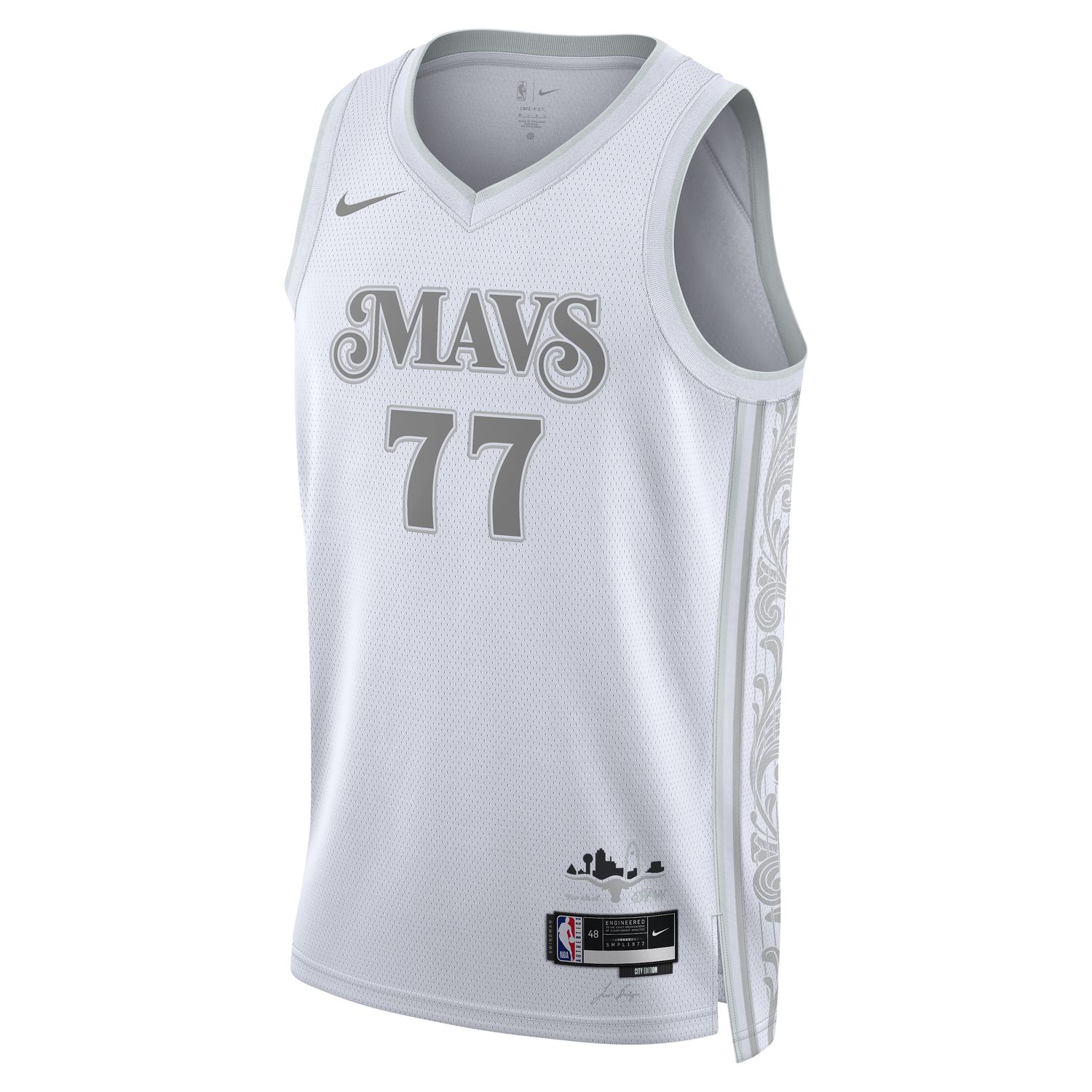 Nike Dri-FIT NBA Luka Dončić Dallas Mavericks 2024/25 City Edition Swingman Jersey - Pánské - Dres Nike - Bílé - FQ4339-100 - Velikost: 3XL