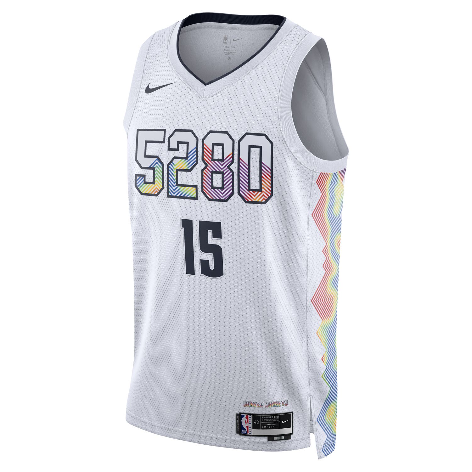 Nike Dri-FIT NBA Nikola Jokić Denver Nuggets 2024/25 City Edition Swingman Jersey - Pánské - Dres Nike - Bílé - FQ4340-101 - Velikost: XS