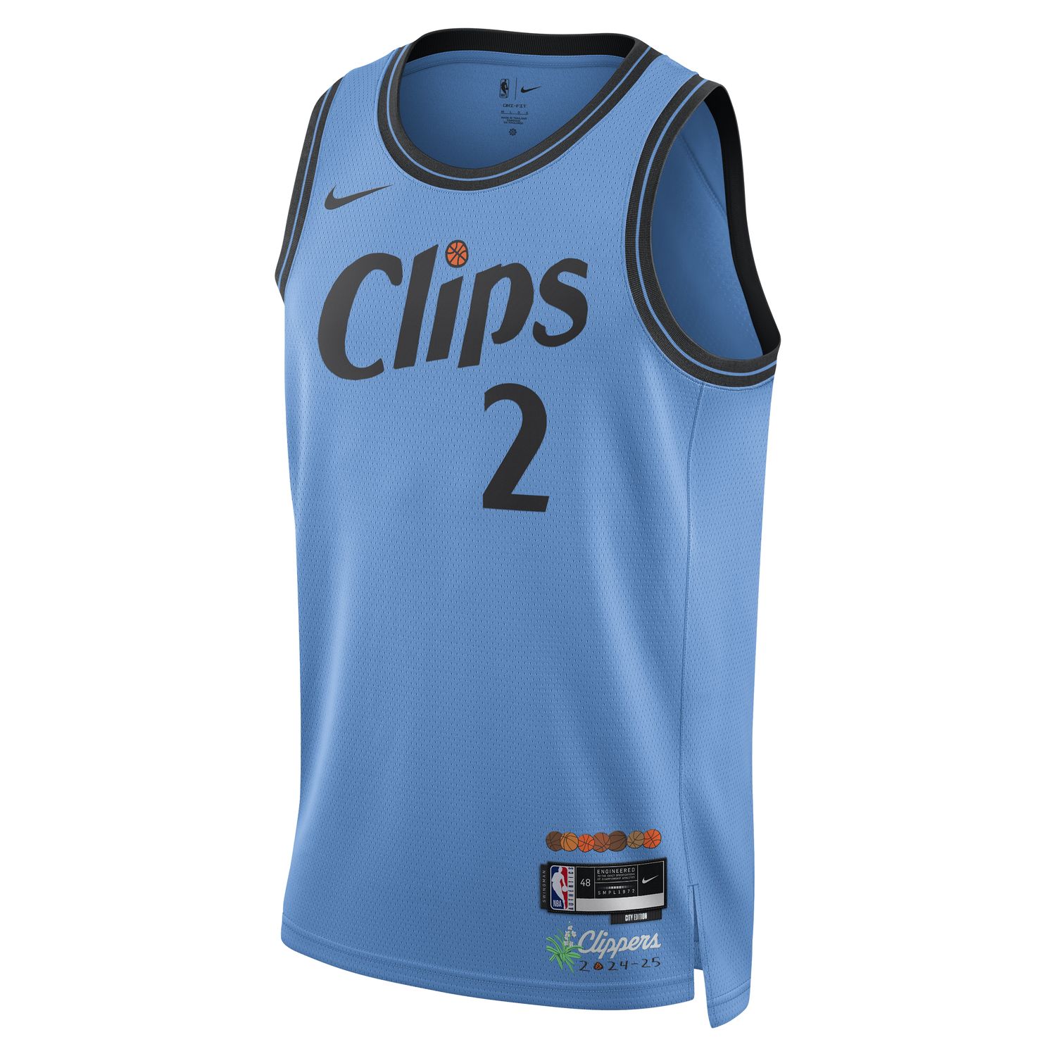 Nike Dri-FIT NBA Kawhi Leonard LA Clippers 2024/25 City Edition Swingman Jersey - Pánské - Dres Nike - Modré - FQ4345-462 - Velikost: 2XL
