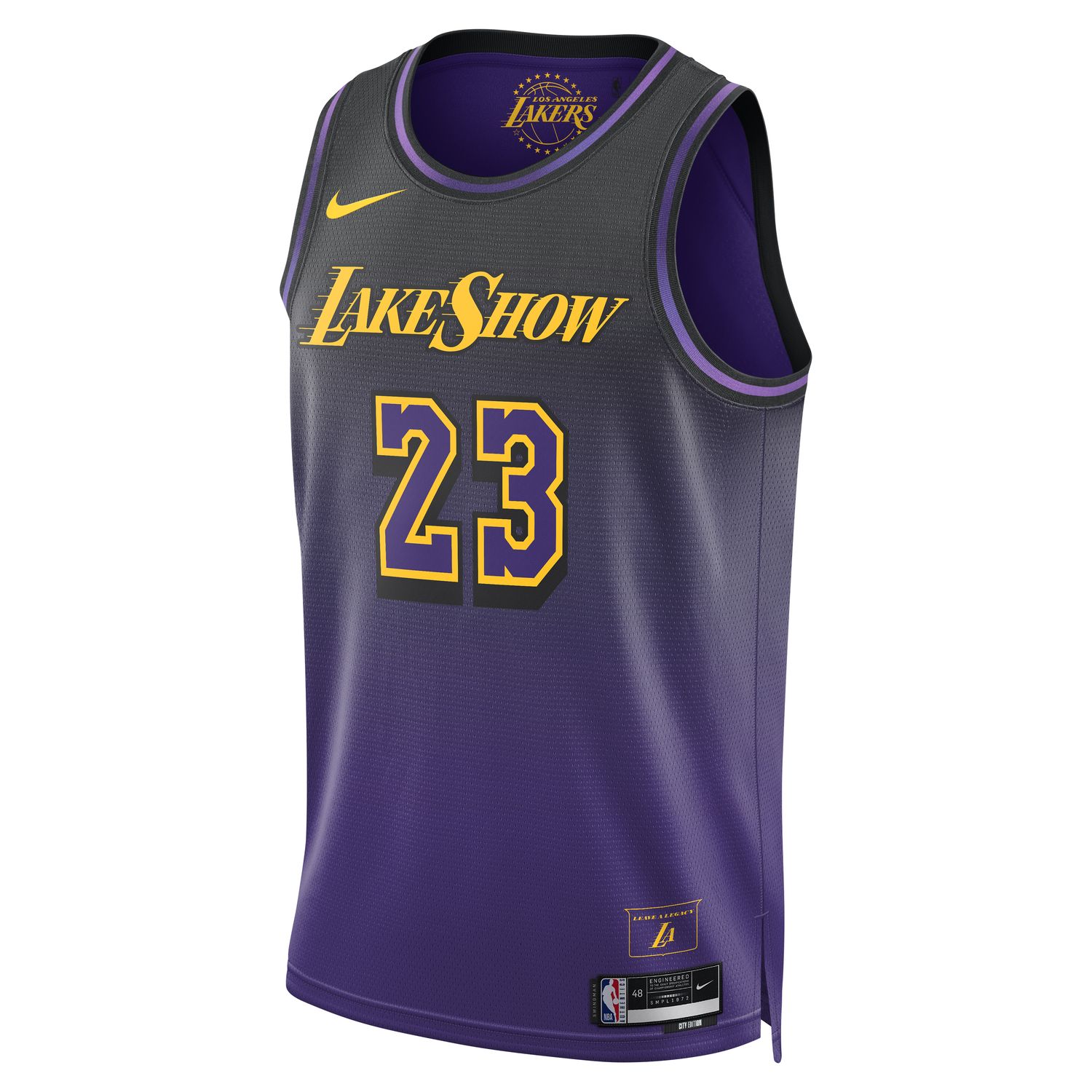 Nike Dri-FIT NBA LeBron James Los Angeles Lakers 2024/25 City Edition Swingman Jersey - Pánské - Dres Nike - Fialové - FQ4346-504 - Velikost: XL
