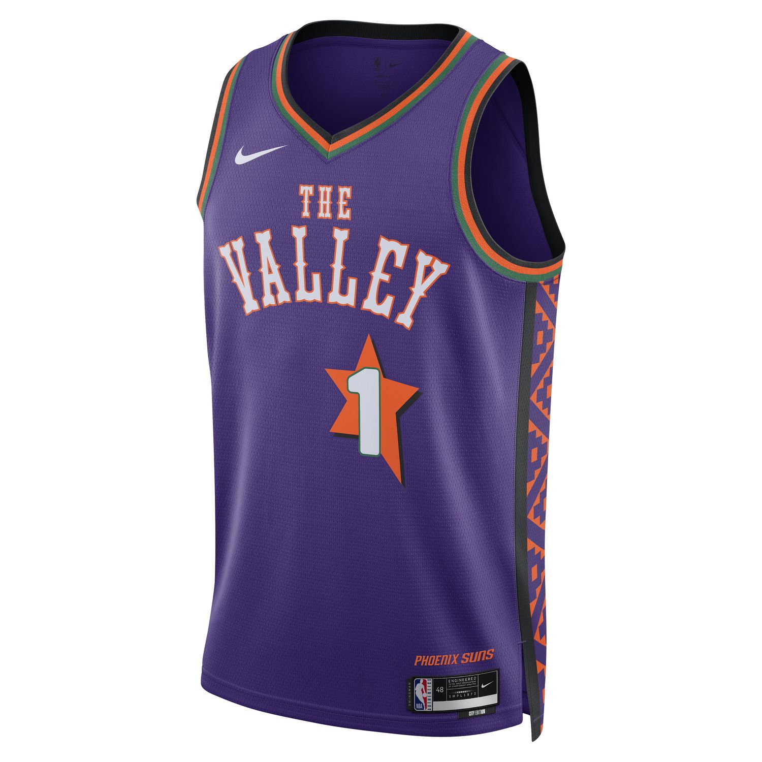 Nike Dri-FIT NBA Devin Booker Phoenix Suns 2024/25 City Edition Swingman Jersey - Pánské - Dres Nike - Fialové - FQ4356-504 - Velikost: 2XL