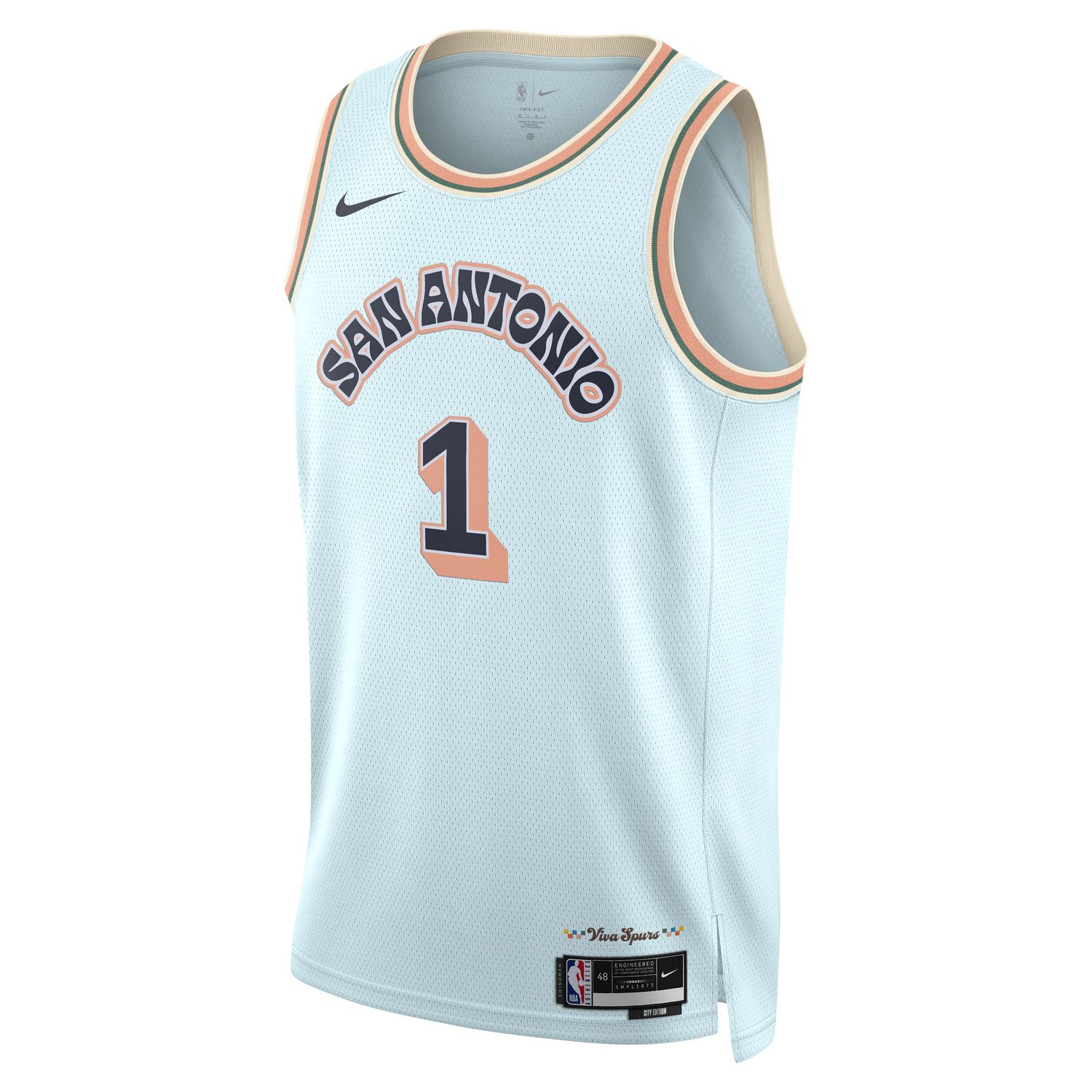 Levně Nike Dri-FIT NBA Victor Wembanyama San Antonio Spurs 2024/25 City Edition Swingman Jersey - Pánské - Dres Nike - Modré - FQ4360-474