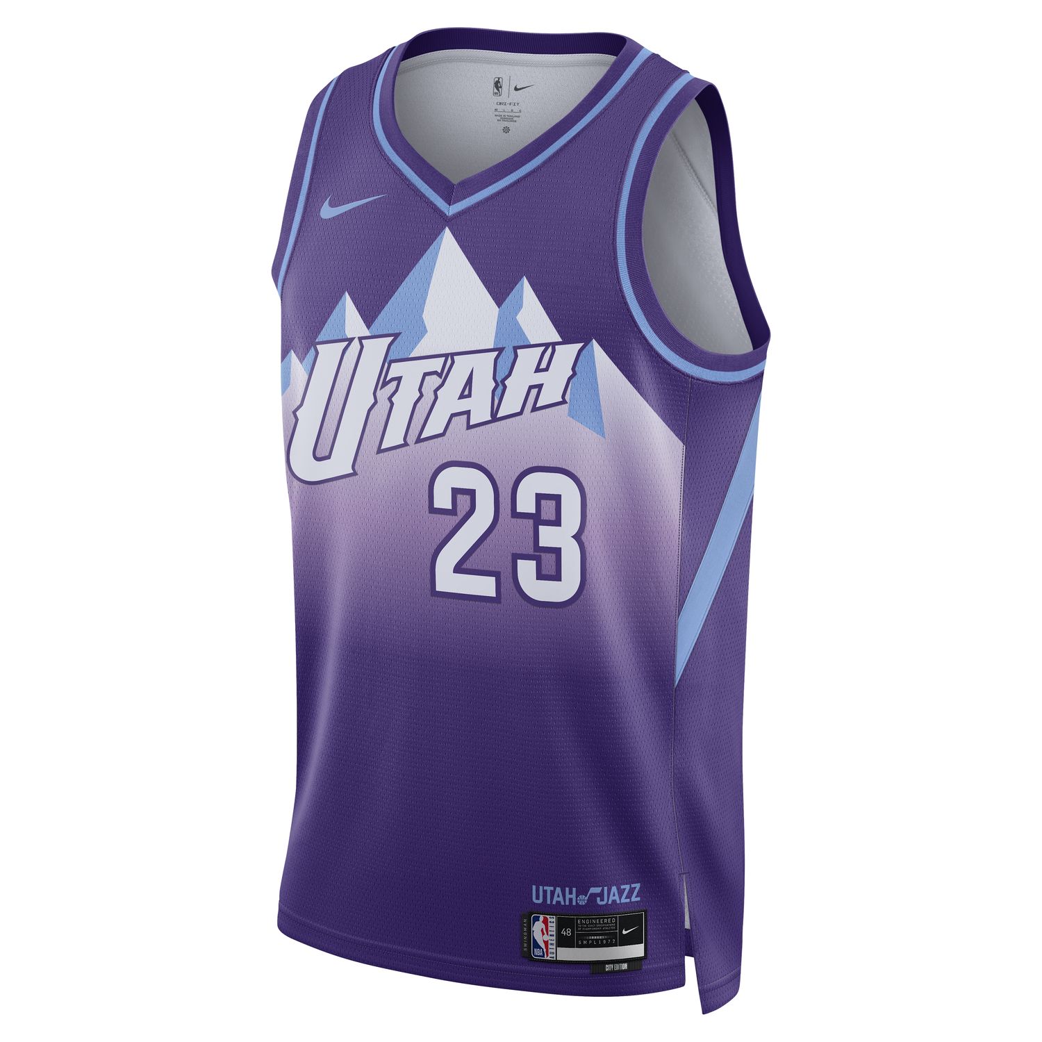 Nike Dri-FIT NBA Lauri Markkanen Utah Jazz 2024/25 City Edition Swingman Jersey - Pánské - Dres Nike - Fialové - FQ4363-506 - Velikost: S