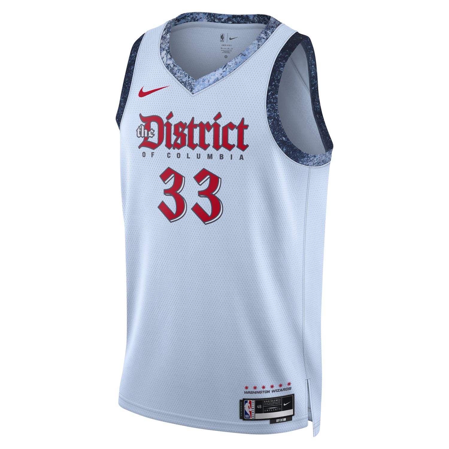 Nike Dri-FIT NBA Kyle Kuzma Washington Wizards 2024/25 City Edition Swingman Jersey - Pánské - Dres Nike - Modré - FQ4364-407 - Velikost: 2XL