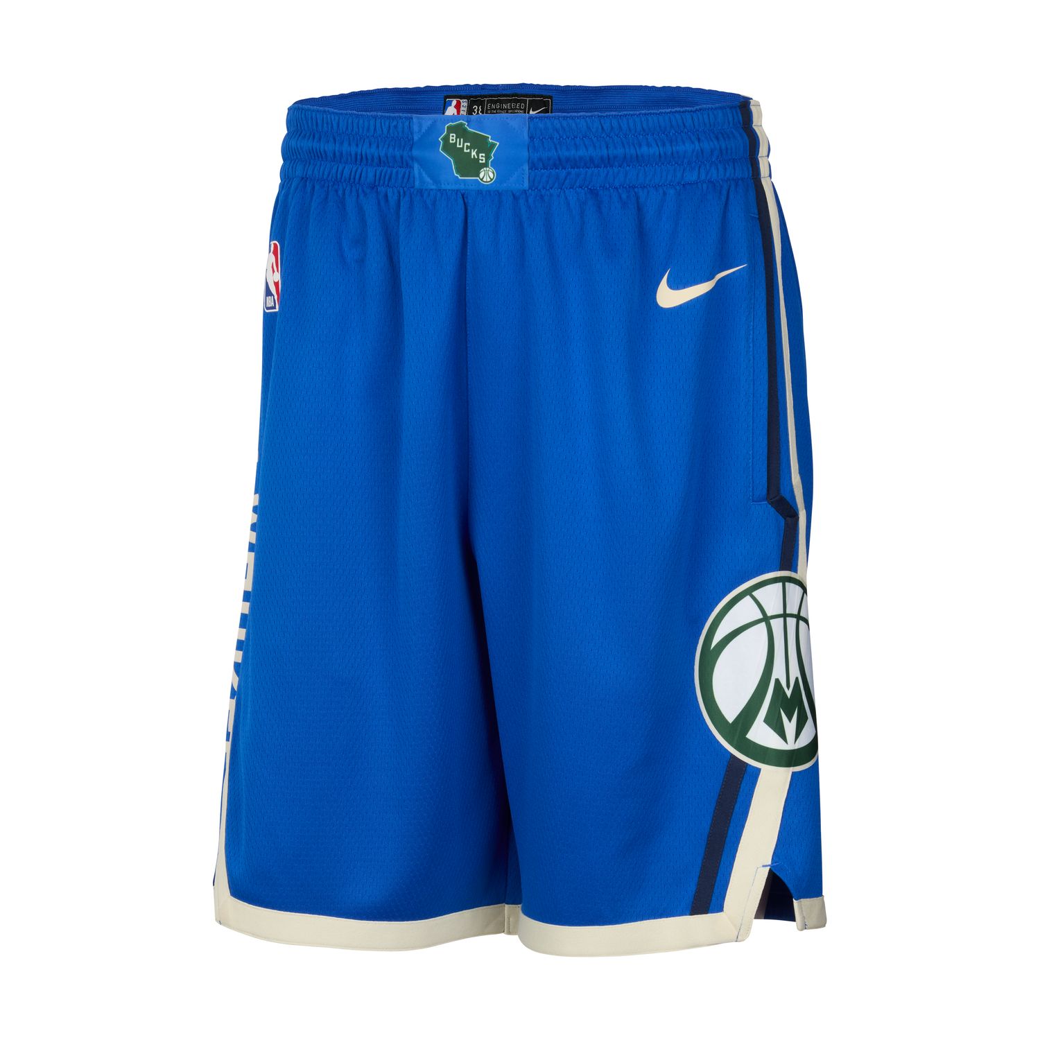 Nike Dri-FIT NBA Milwaukee Bucks 2024/25 City Edition Swingman Shorts - Pánské - Kraťasy Nike - Modré - FQ4413-480 - Velikost: 2XL