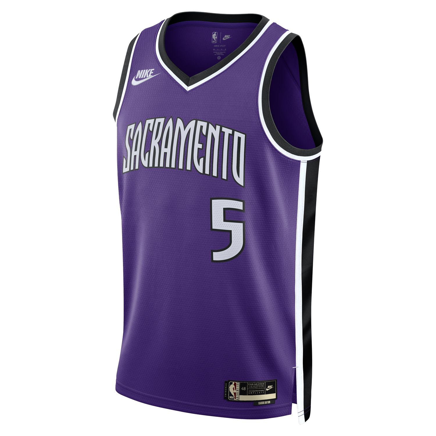 Nike Dri-FIT NBA De'Aaron Fox Sacramento Kings 24/25 Hardwood Classics Swingman Jersey - Pánské - Dres Nike - Fialové - FQ4691-506 - Velikost: 2XL