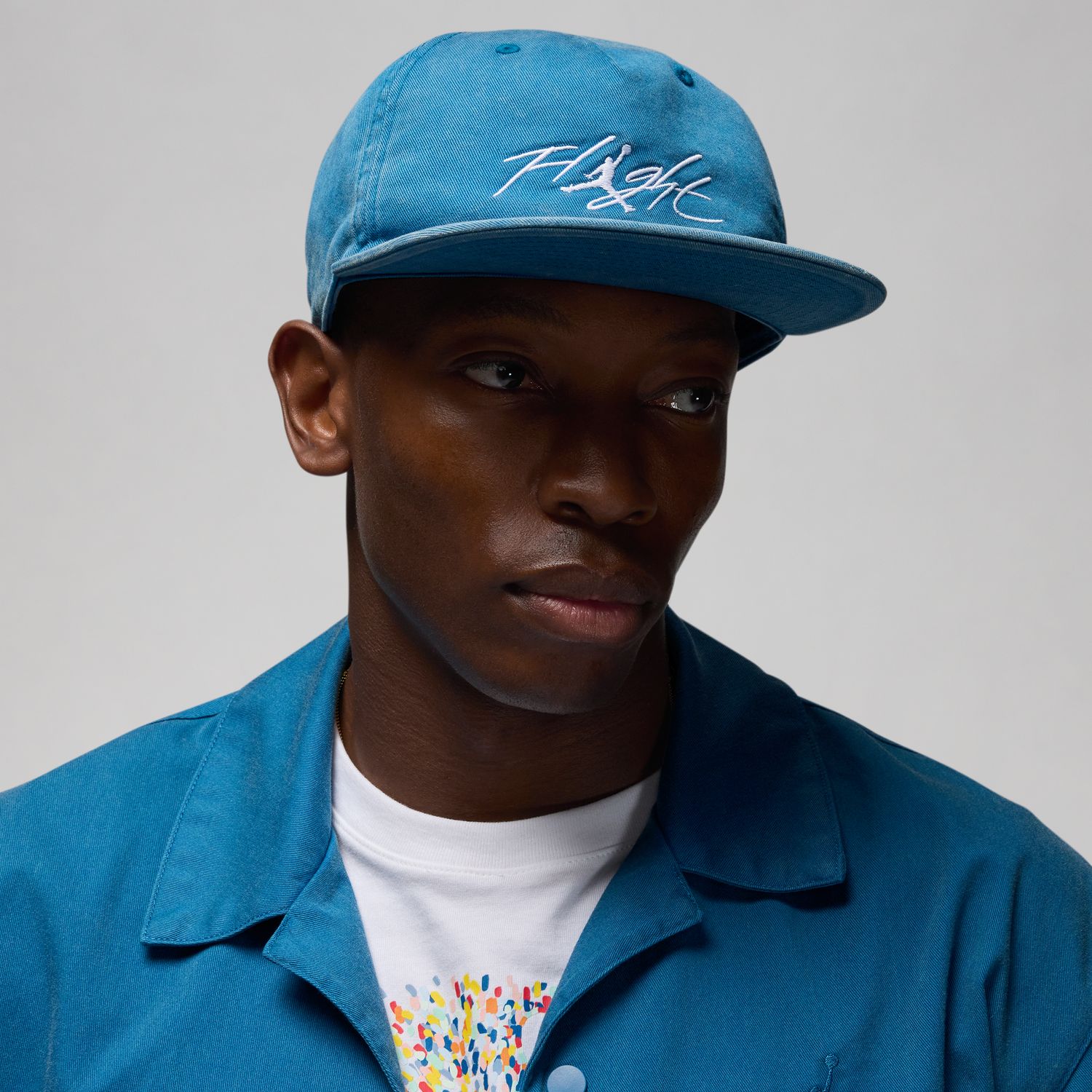 Jordan Flight Pro Unstructured 5-Panel Cap Industrial Blue - Unisex - Kšiltovka Jordan - Modré - FV5300-457 - Velikost: S/M