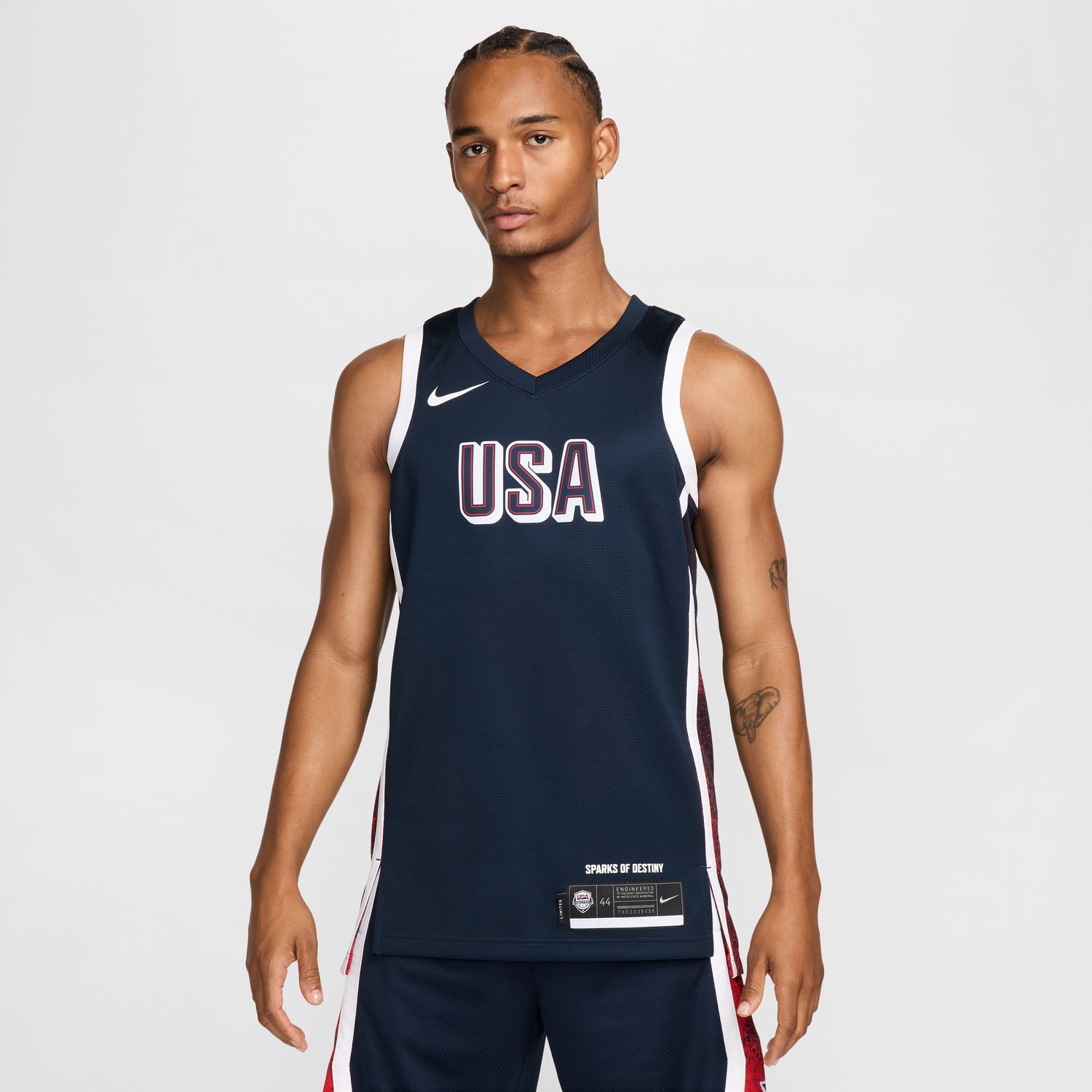 Nike USA Limited Road Basketball Jersey Obsidian - Pánské - Dres Nike - Modré - FV5520-451 - Velikost: XS