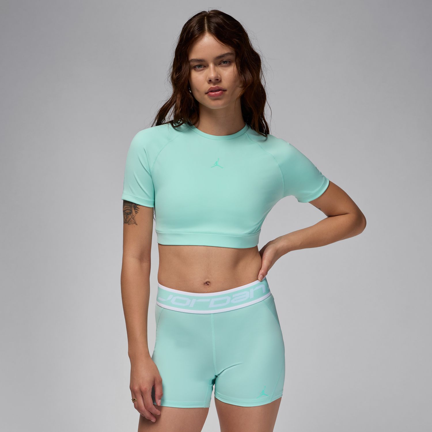 Jordan Sport Wmns Bodycon Performance Top - Dámské - Triko Jordan - Zelené - FV6927-368 - Velikost: S