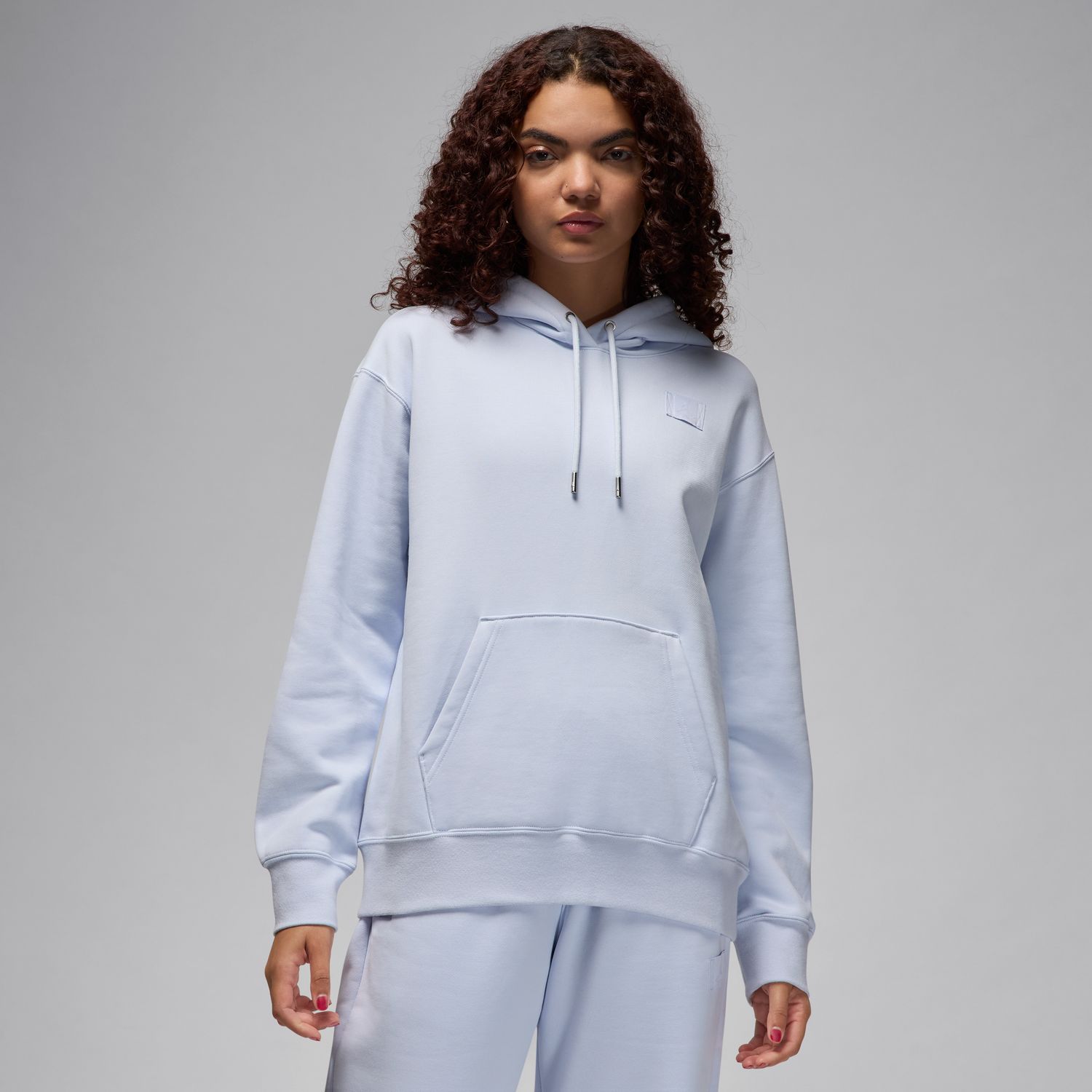 Jordan Flight Fleece Wmns Satin-Lined Pullover Hoodie - Dámské - Mikina Jordan - Šedé - FV7050-085 - Velikost: XL