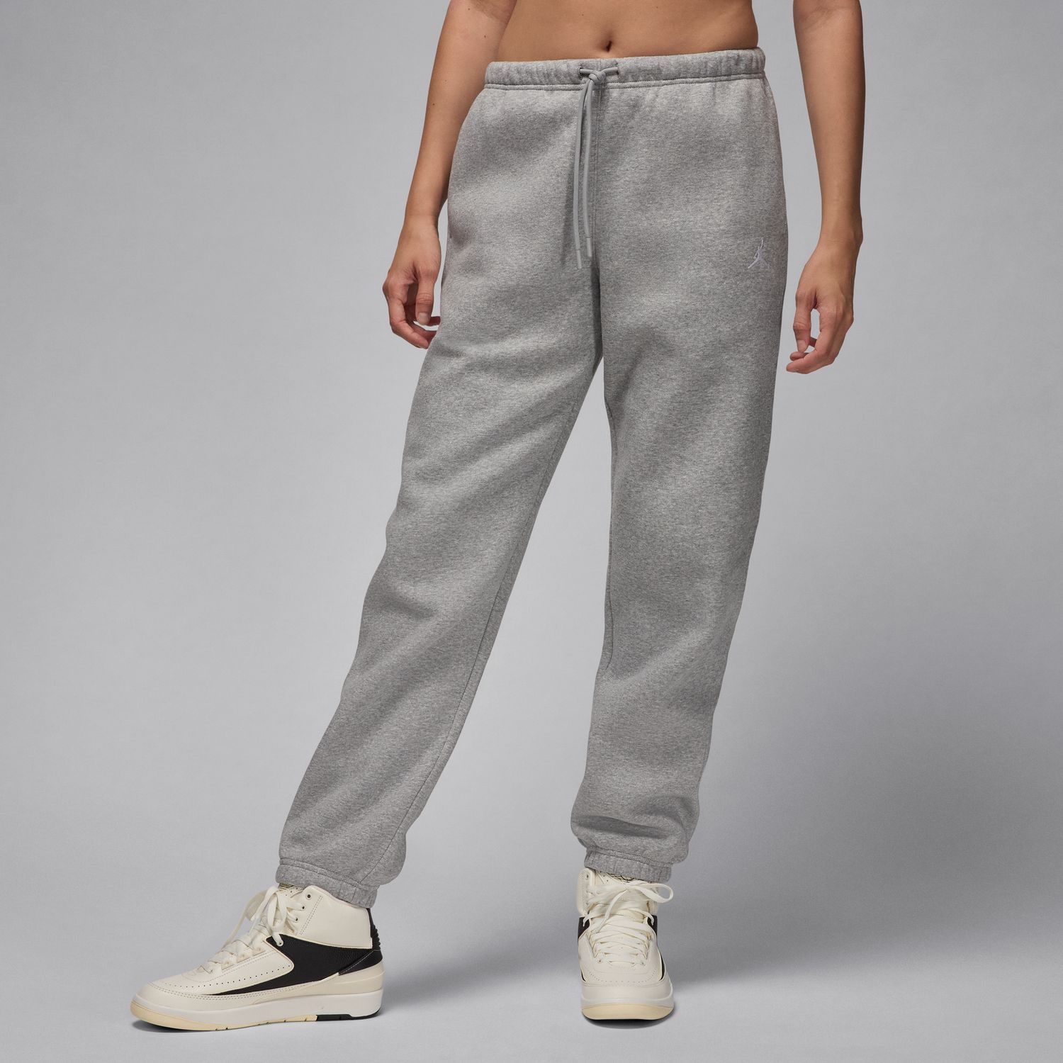 Jordan Brooklyn Fleece Wmns Pants Heather Grey - Dámské - Kalhoty Jordan - Šedé - FV7077-063 - Velikost: M/T