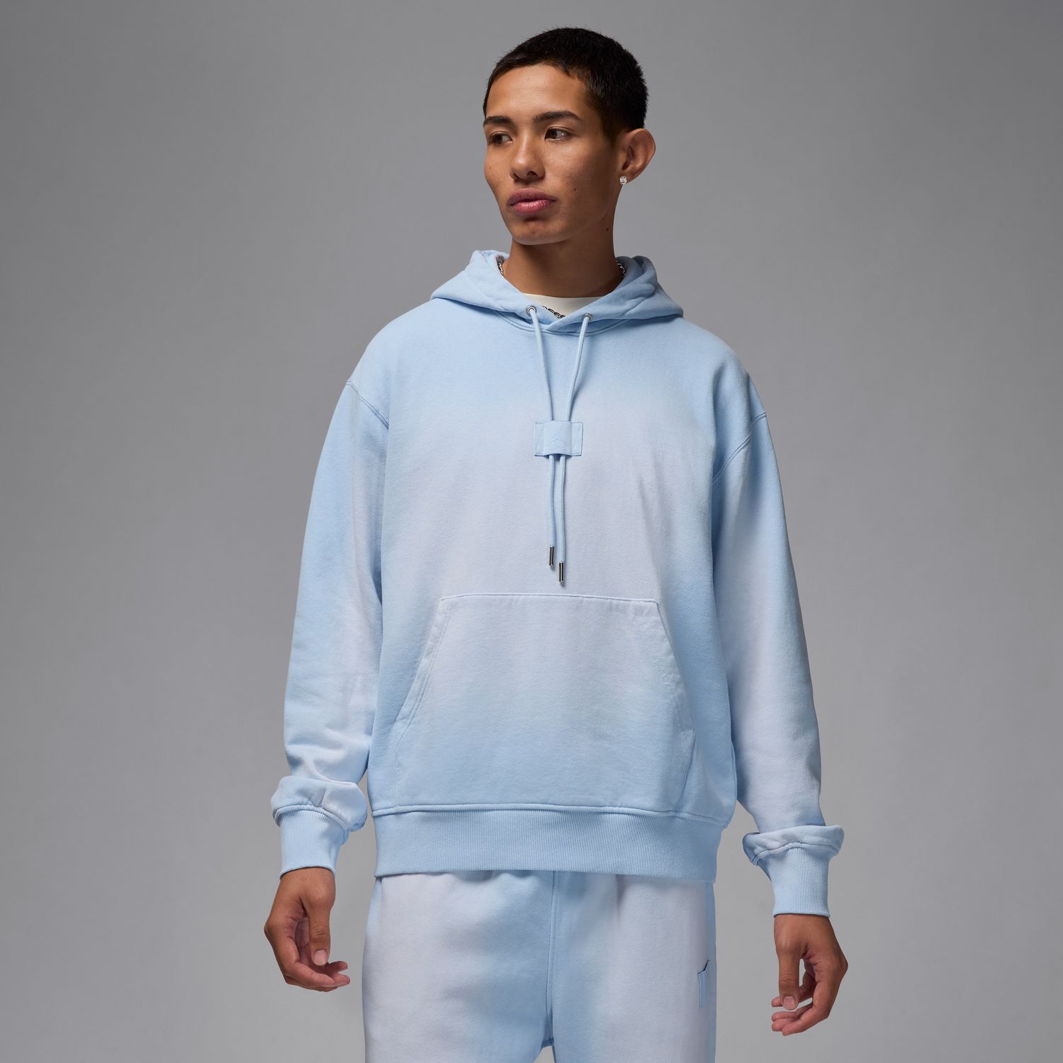 Levně Jordan Flight Fleece Pullover Hoodie Hydrogen Blue - Pánské - Mikina Jordan - Modré - FV7249-407