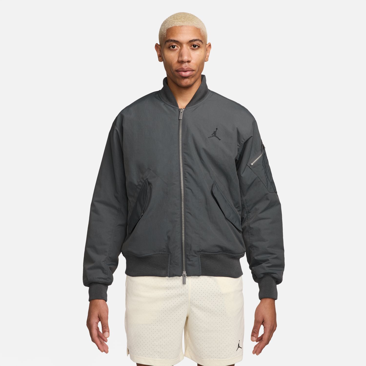 Jordan Renegade Jacket Iron Grey - Pánské - Bunda Jordan - Šedé - FV7267-068 - Velikost: L