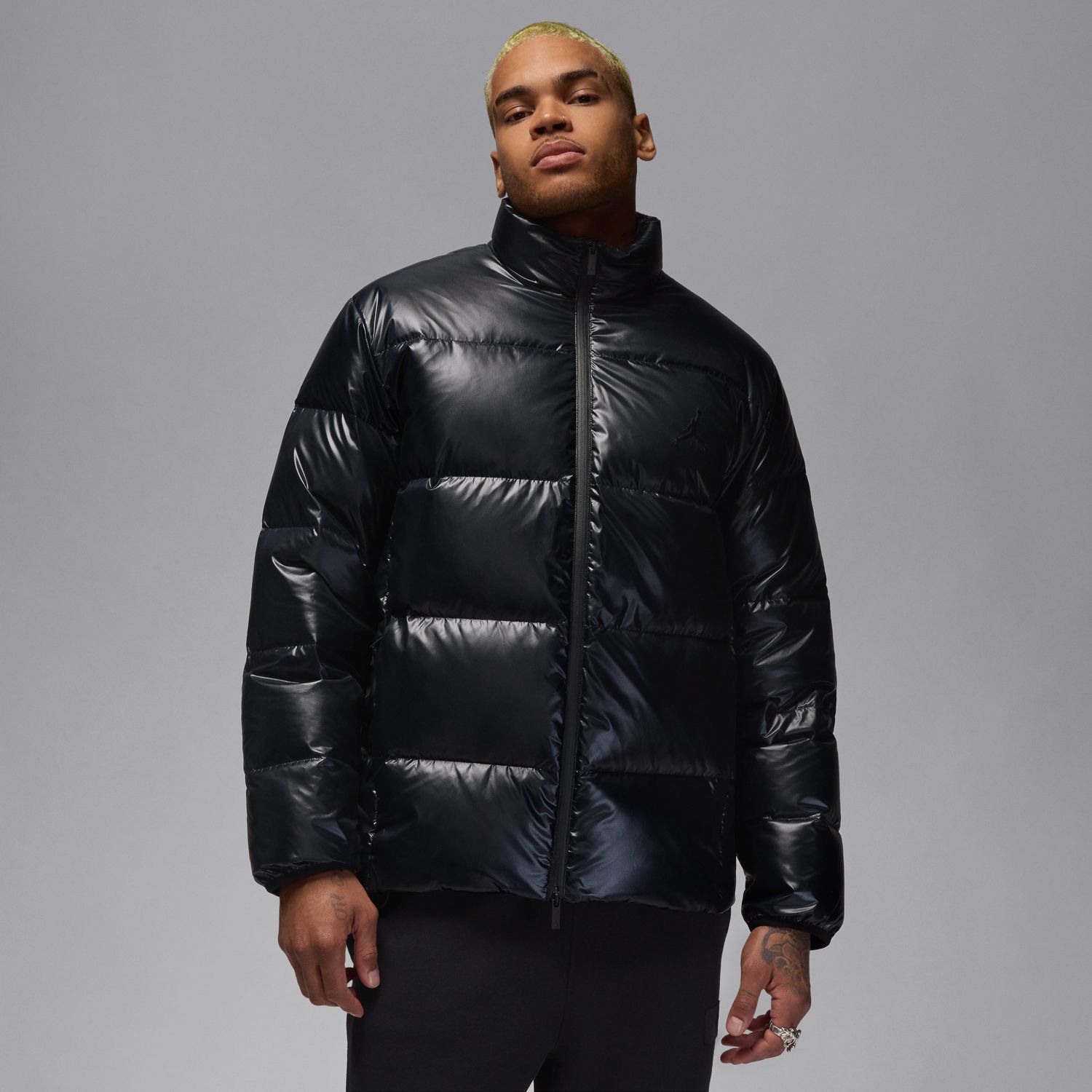 Jordan Flight Down Puffer Jacket Black - Pánské - Bunda Jordan - Černé - FV7271-010 - Velikost: 3XL