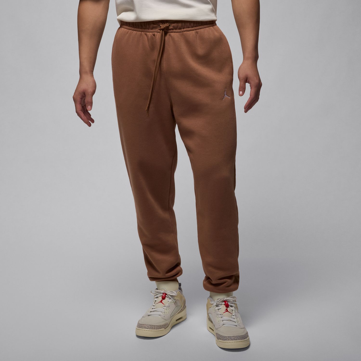 Jordan Brooklyn Fleece Pants Archaeo Brown - Pánské - Kalhoty Jordan - Hnědé - FV7277-223 - Velikost: 2XL