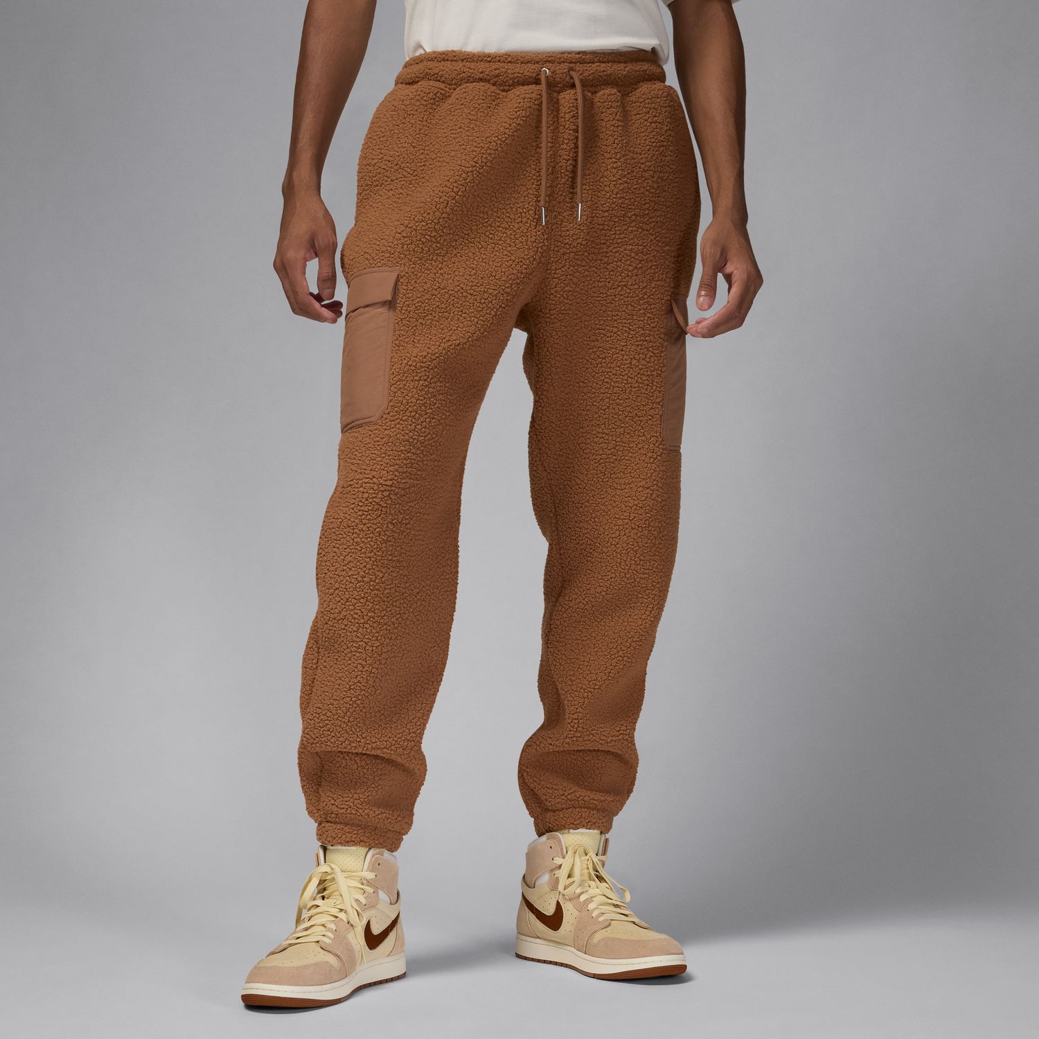 Jordan Flight High-Pile Fleece Pants Archaeo Brown - Pánské - Kalhoty Jordan - Hnědé - FV7450-223 - Velikost: 2XL