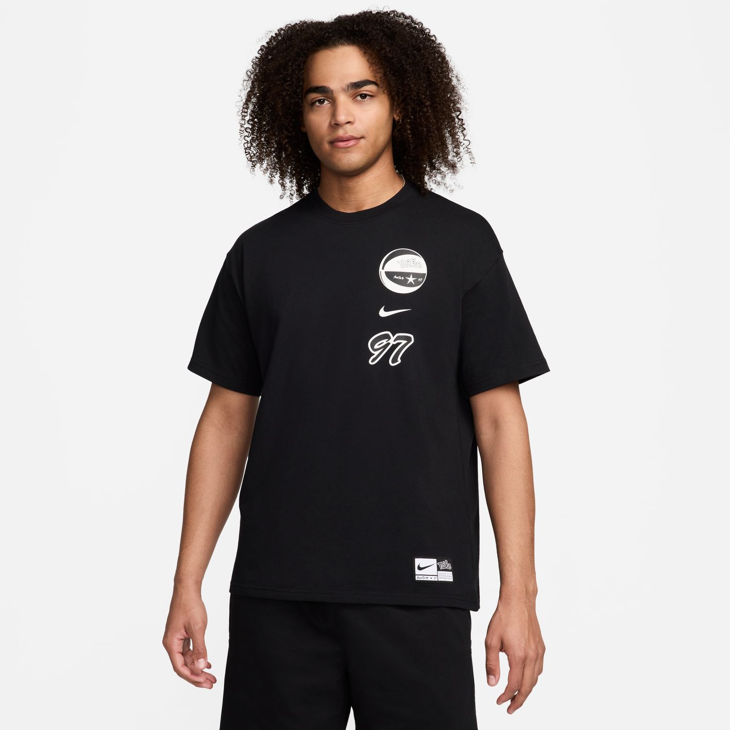 Nike Max90 Basketball Tee Black - Pánské - Triko Nike - Černé - FV8394-010 - Velikost: S