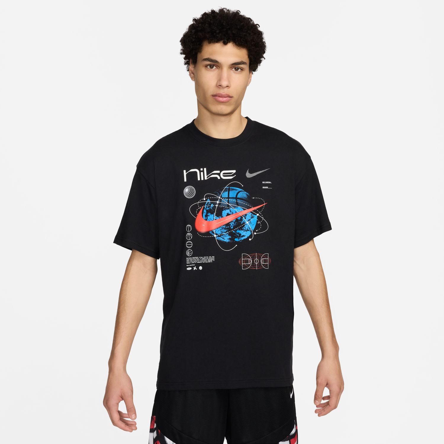Nike Max90 Basketball Tee Black - Pánské - Triko Nike - Černé - FV8418-010 - Velikost: XL