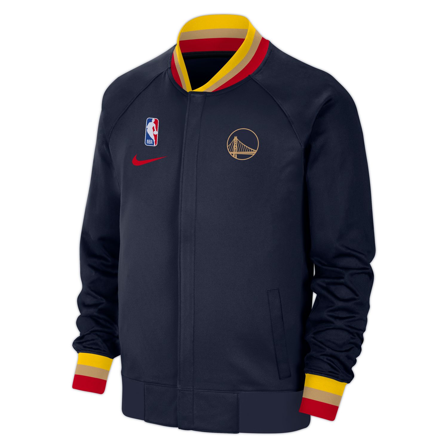 Nike Dri-FIT NBA Golden State Warriors Showtime City Edition Jacket - Pánské - Bunda Nike - Modré - FV9968-419 - Velikost: L